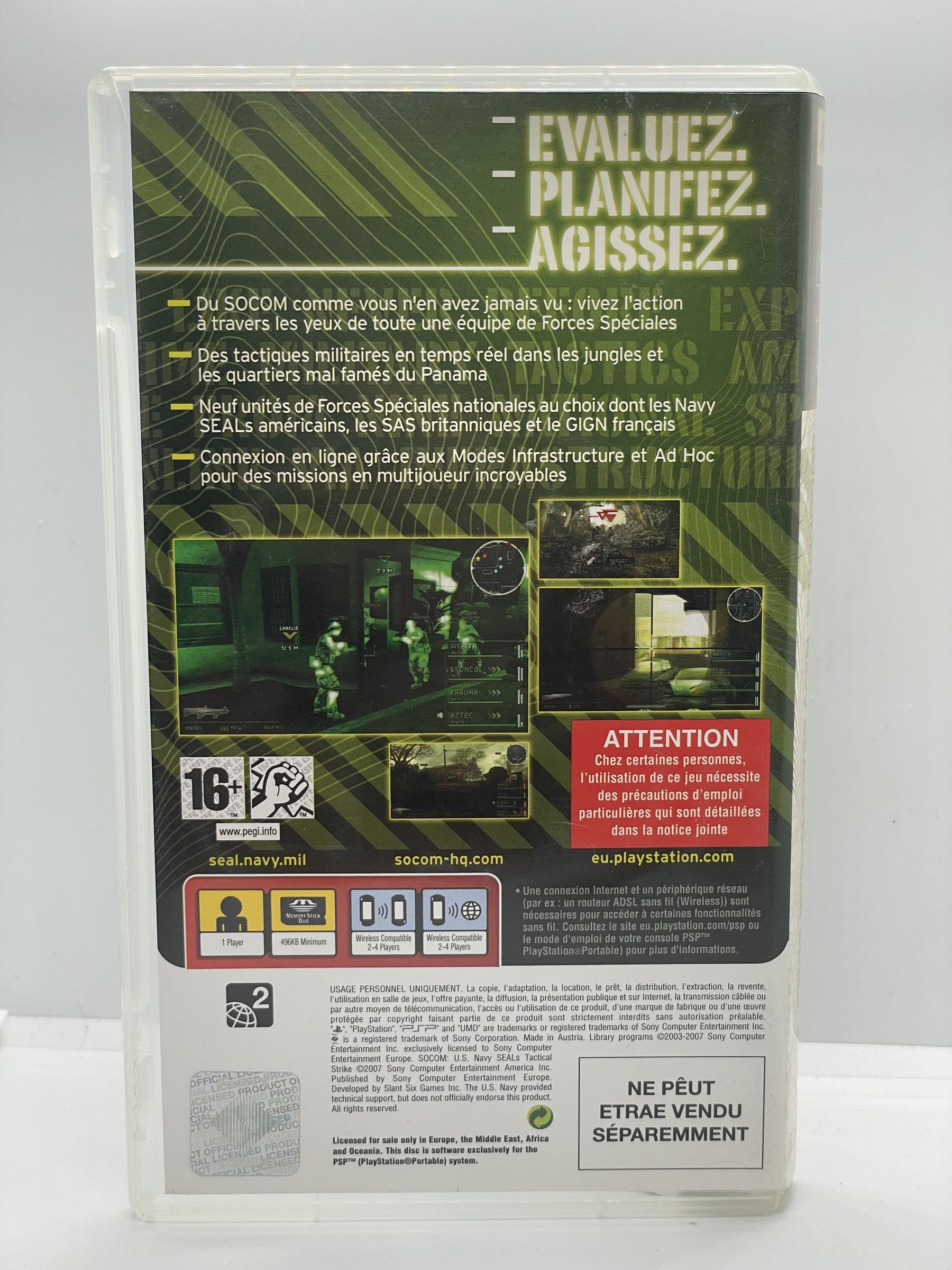 SOCOM US Navy SEALs Tactical Strike PSP