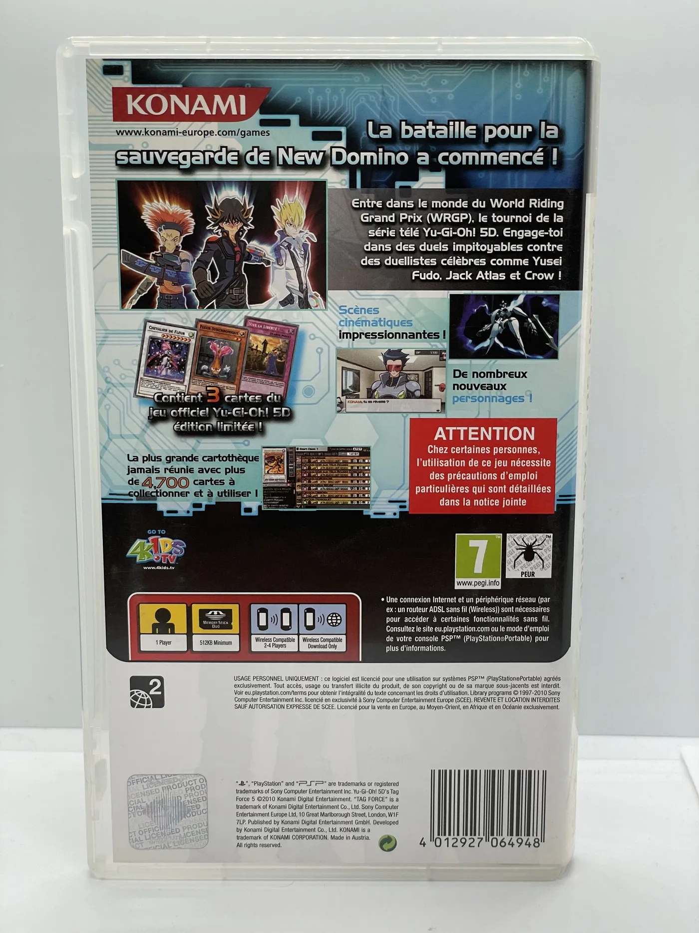 Jeu Yu-Gi-Oh! 5D's Tag Force 5 Sur Sony PSP - Bon état - PEGI 7