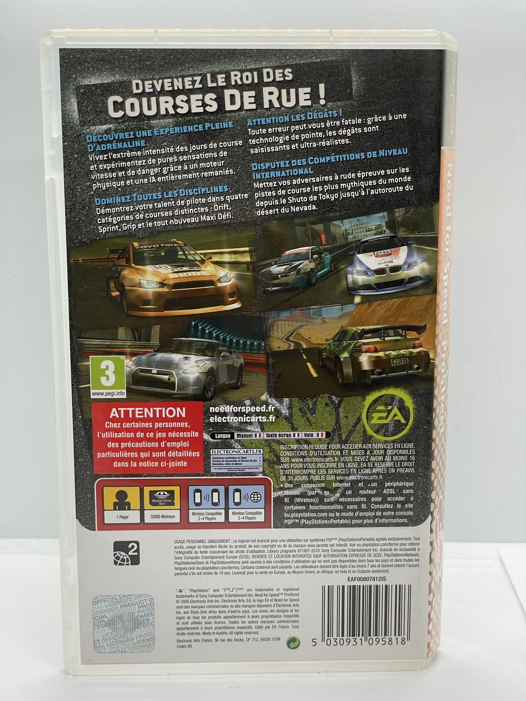 Need for Speed ProStreet PSP
