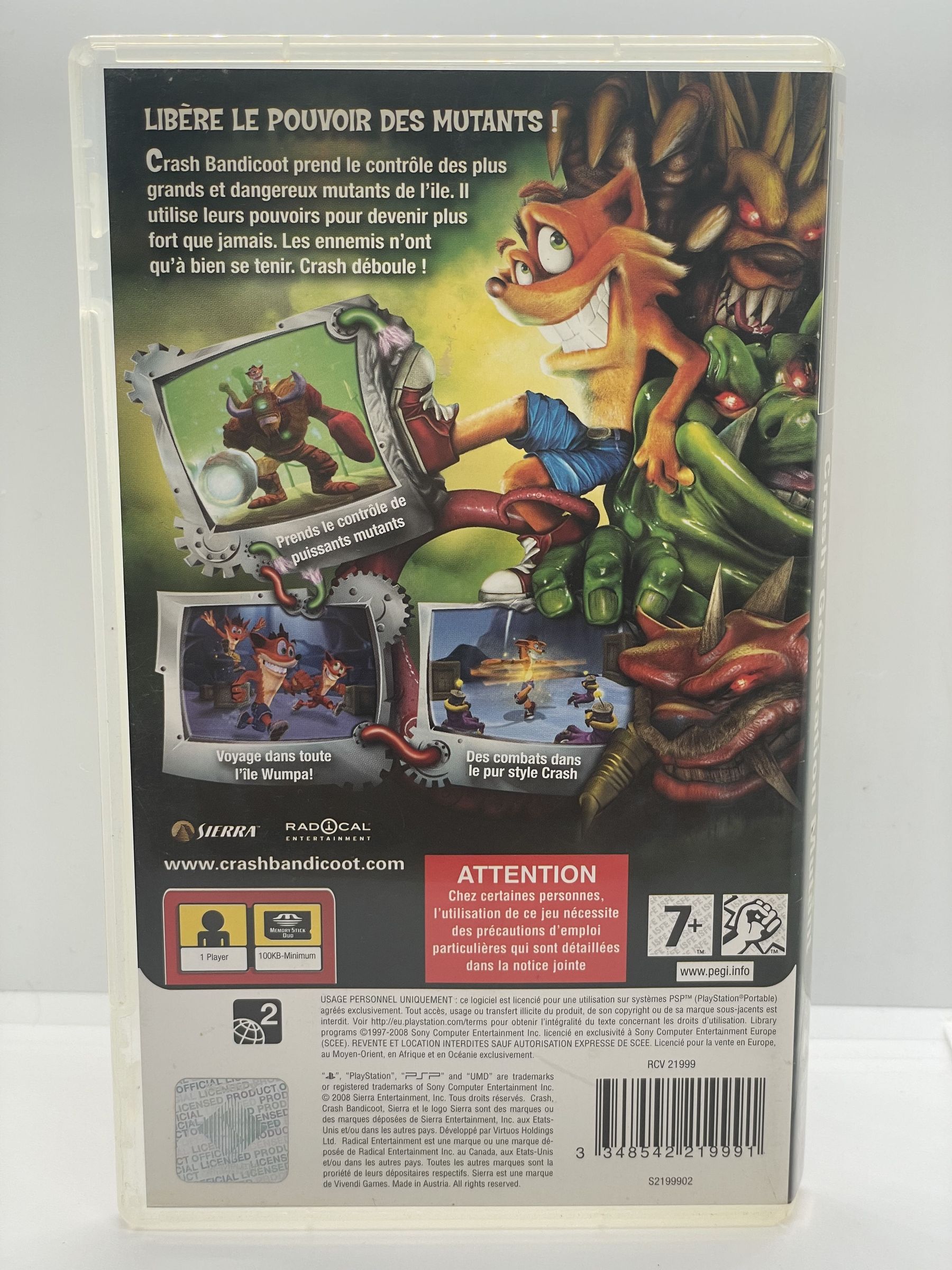 Crash Mind Over Mutant PSP (FR)