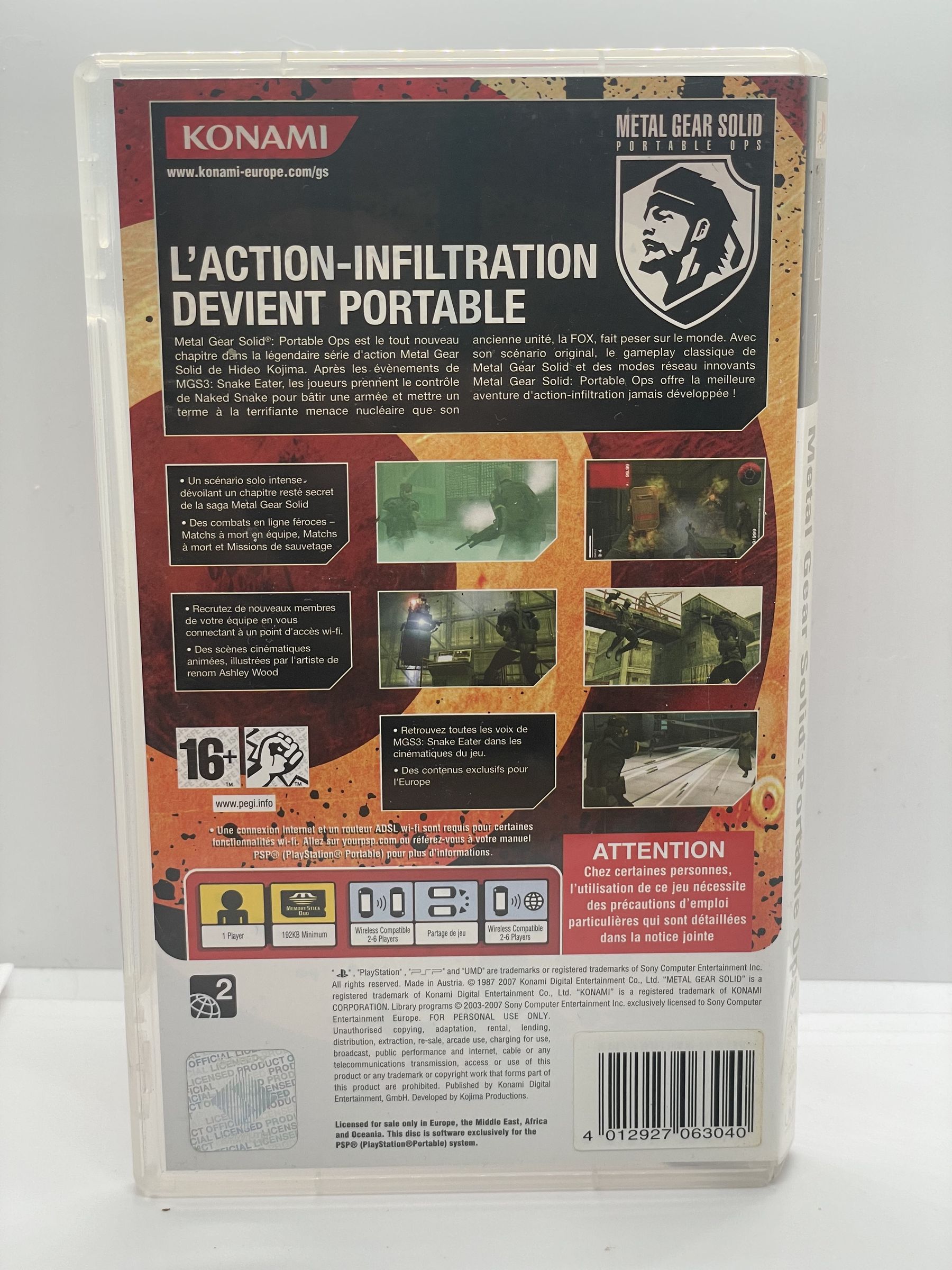 Metal Gear Solid Portable Ops PSP