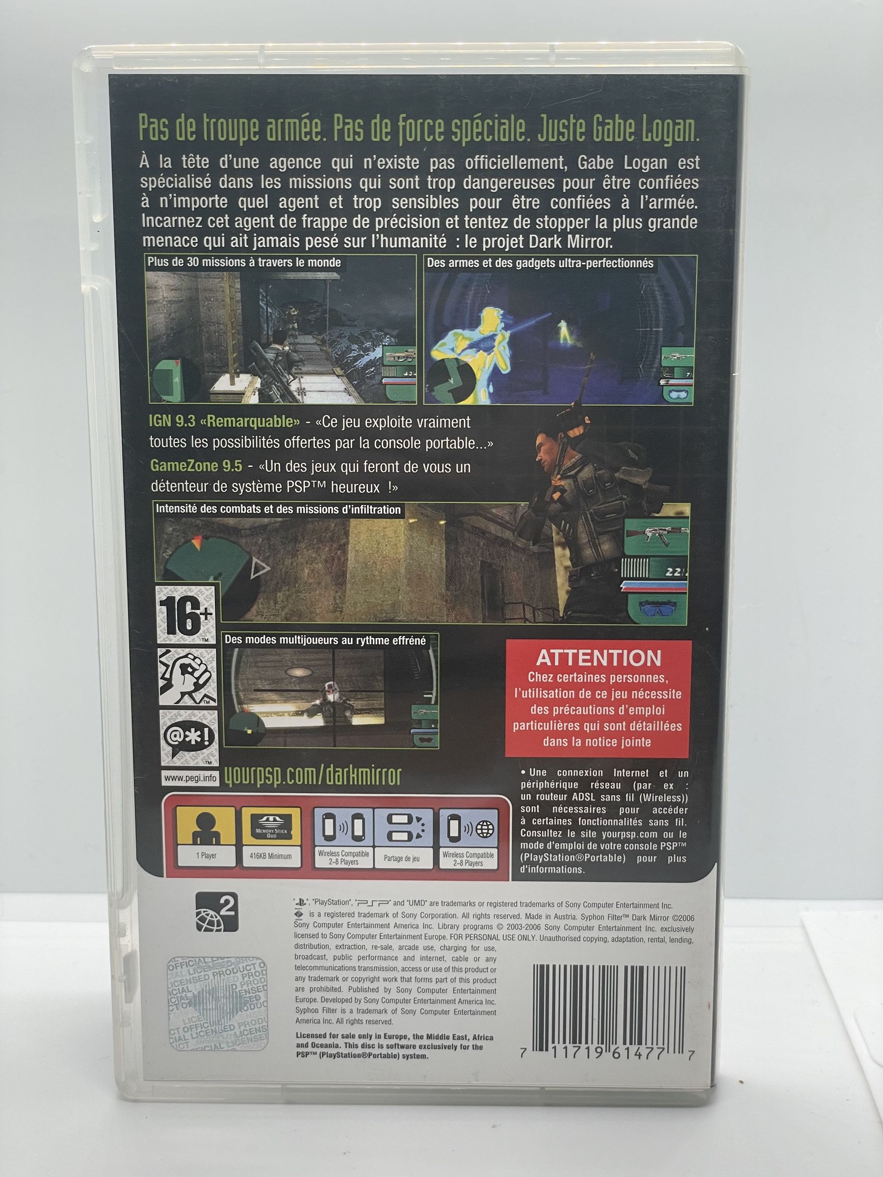 Syphon Filter Dark Mirror PSP