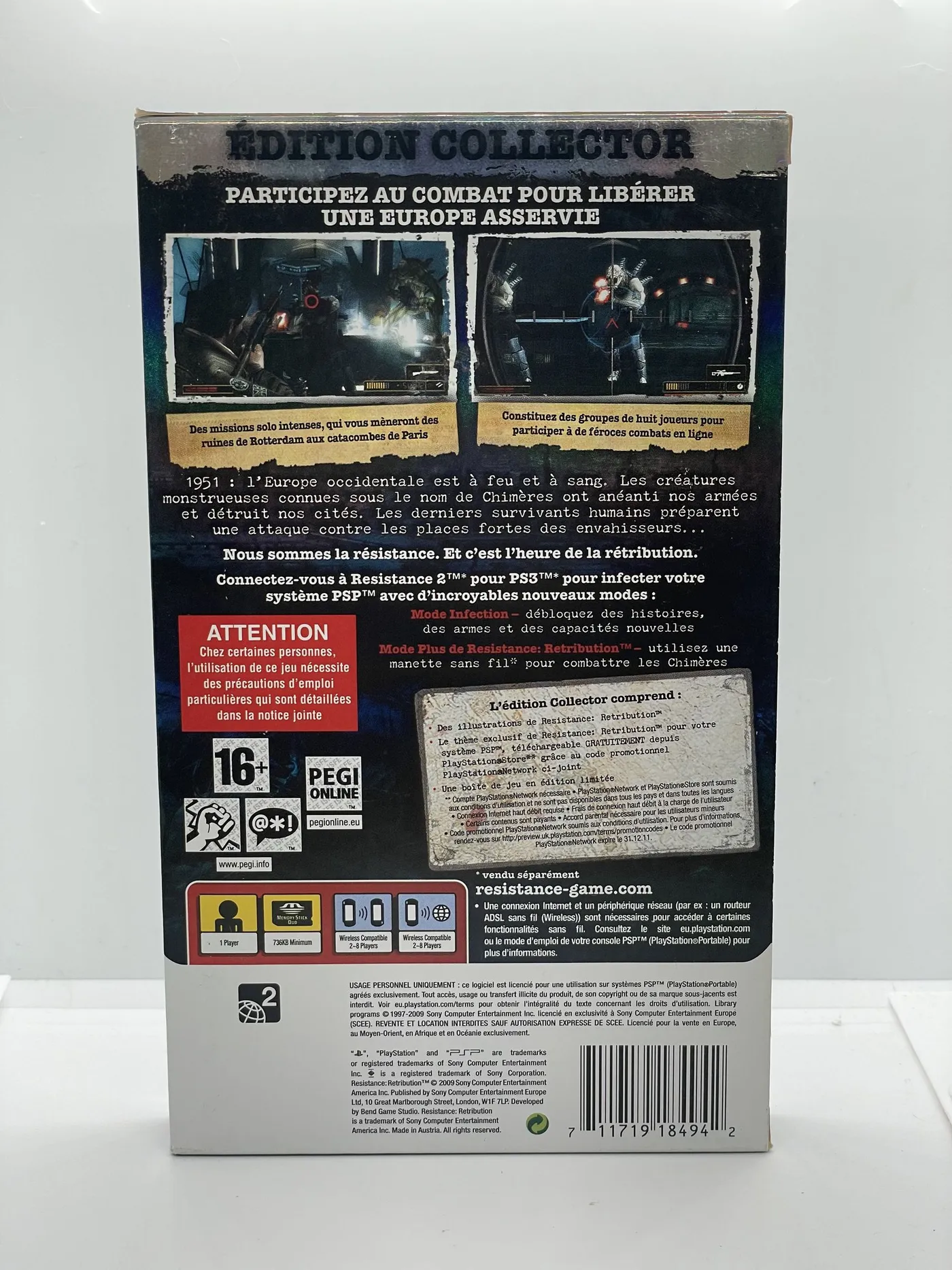 Resistance Retribution sur PSP - Jeux vidéo