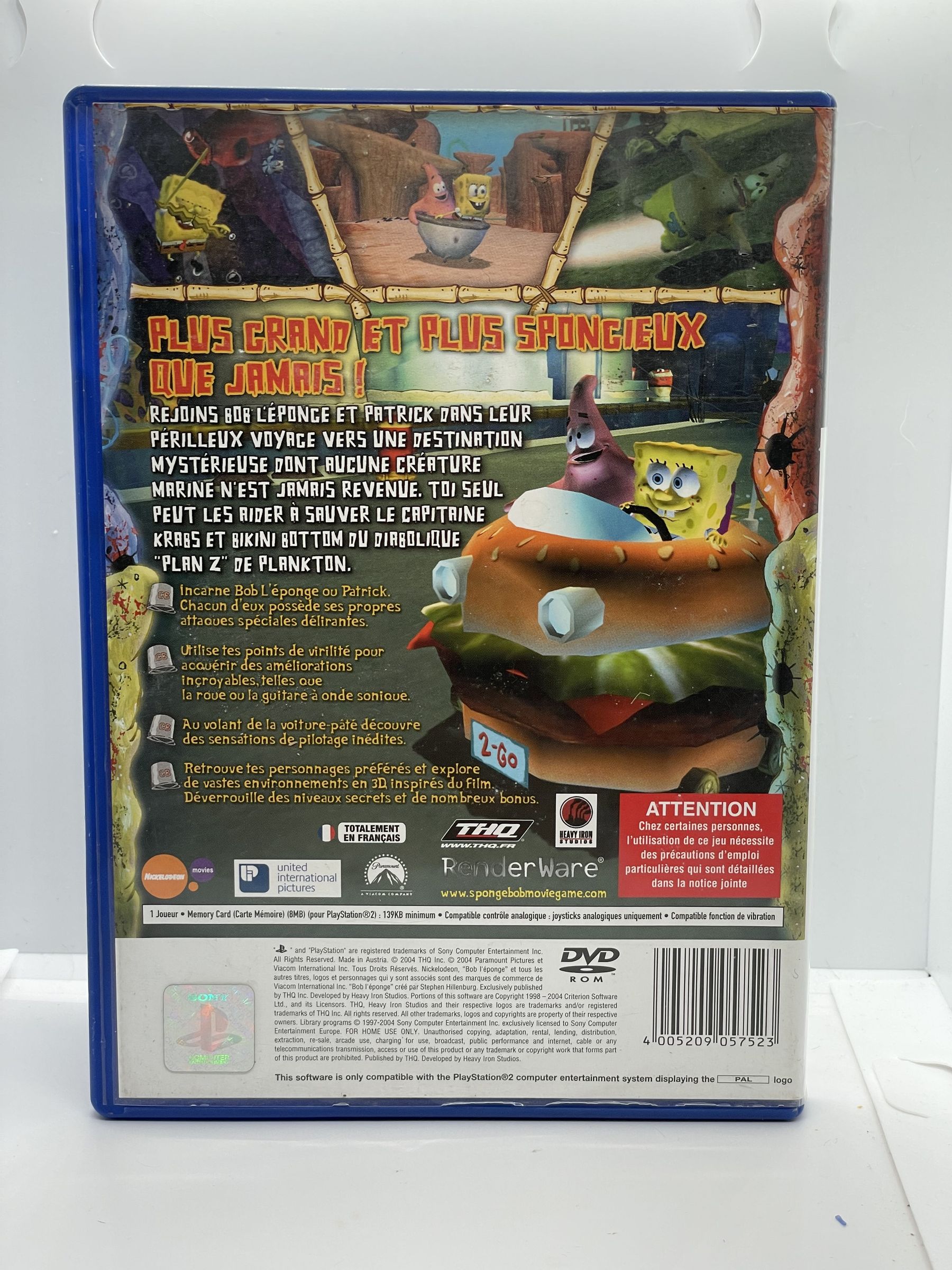 SpongeBob SquarePants The Movie PS2 (FR)
