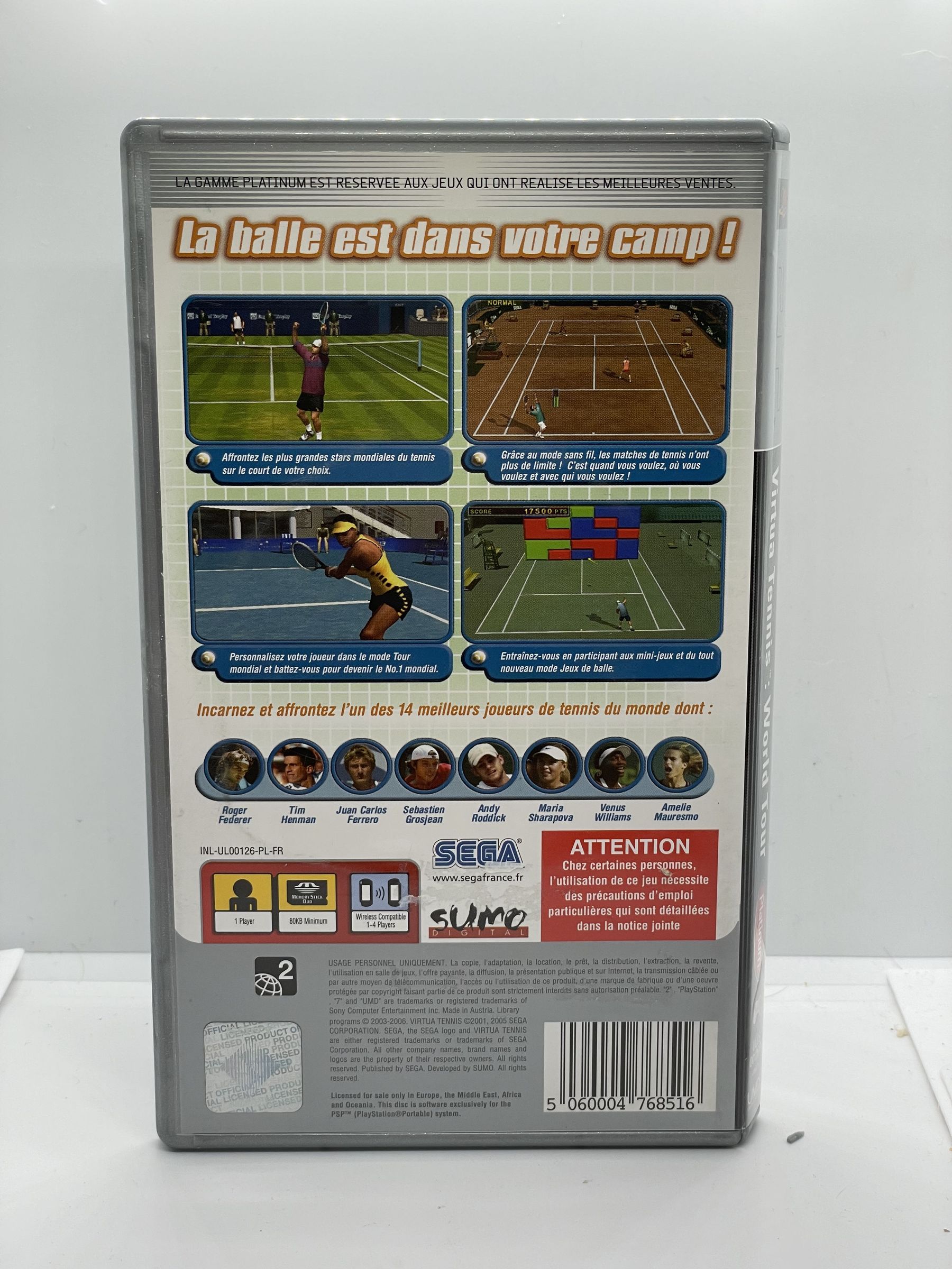 Virtua Tennis World Tour PSP