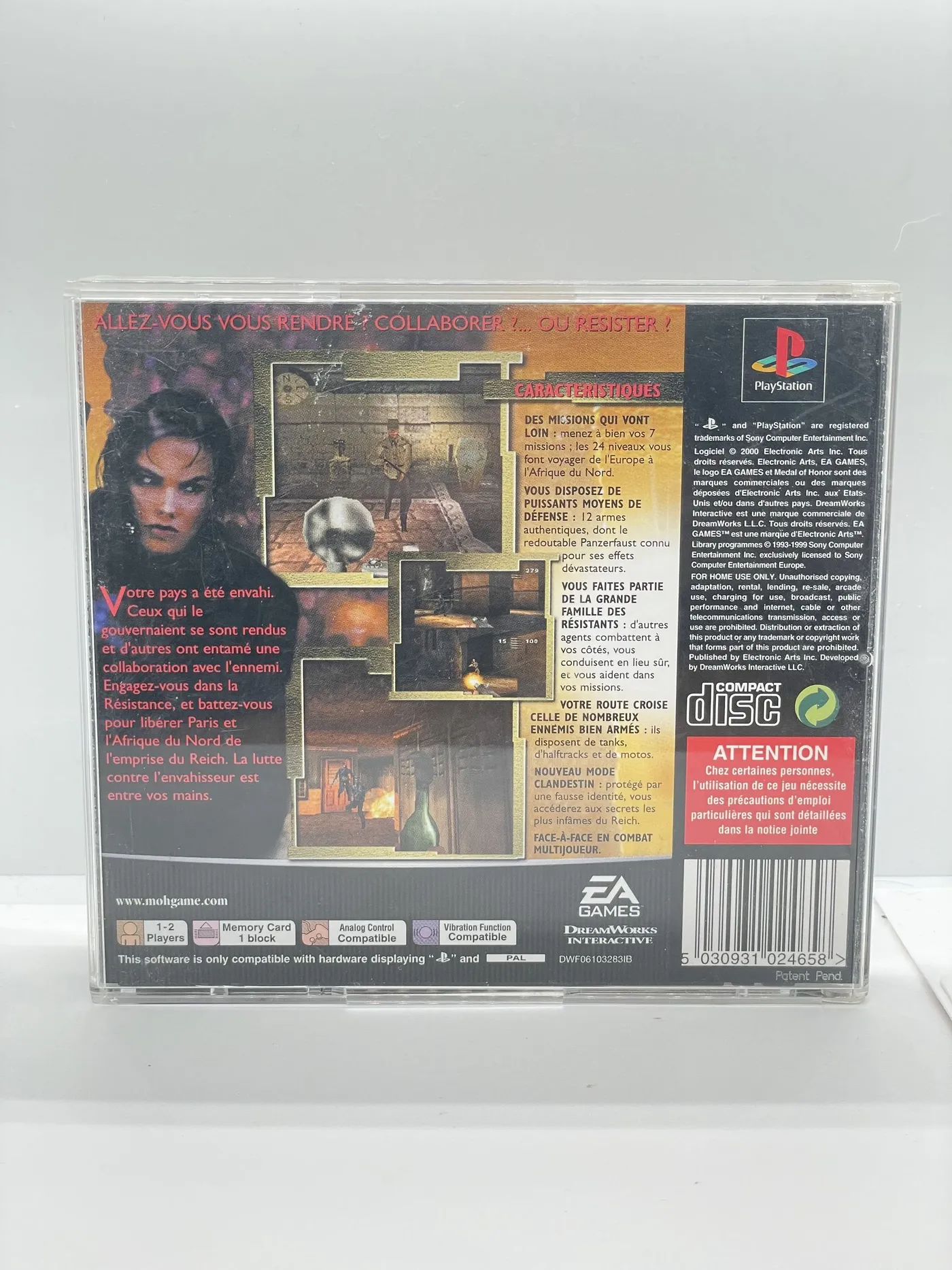 Medal of Honor Resistance - PS1 - 2413
