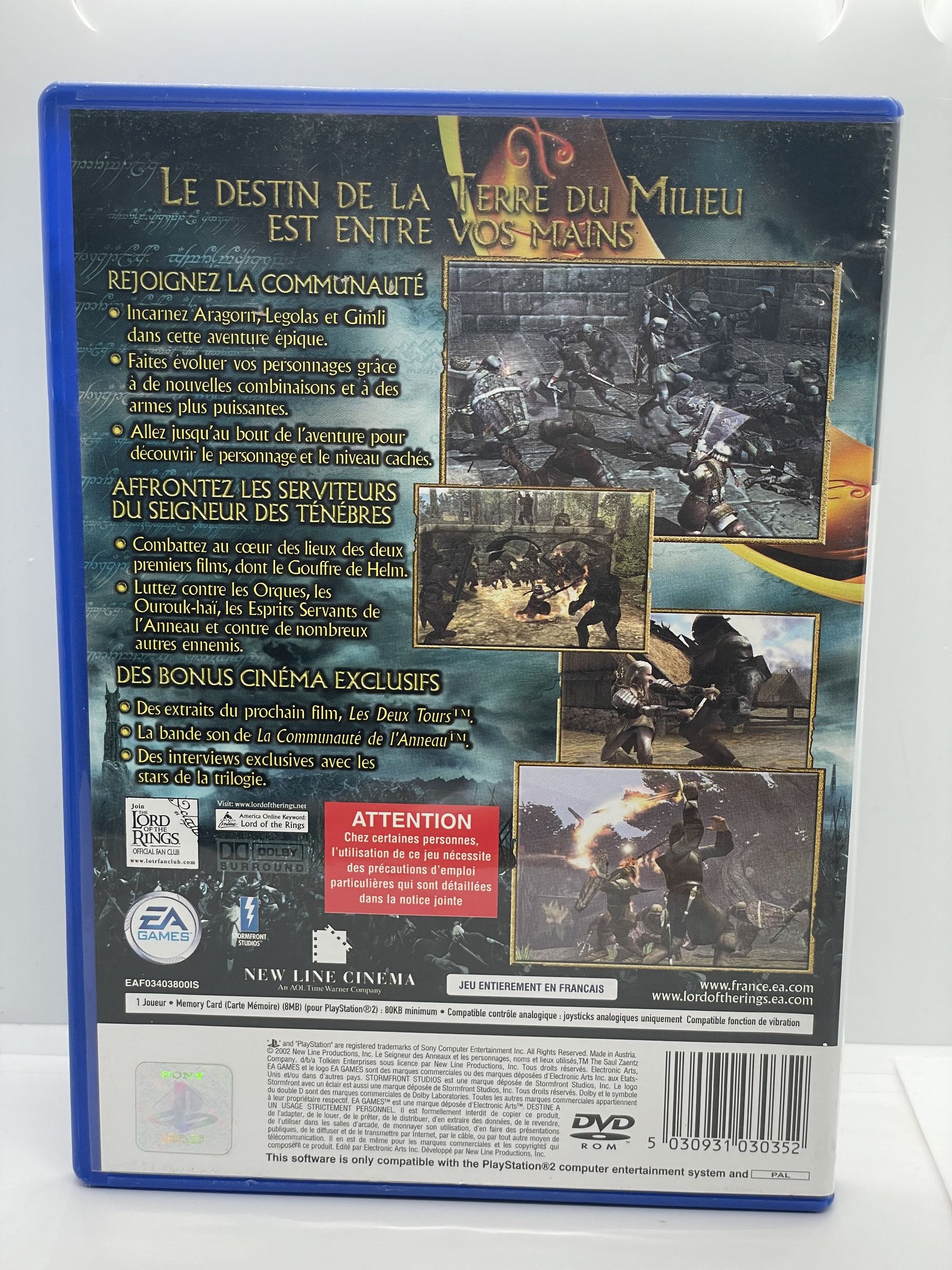 Lord of the Rings Two Towers PS2