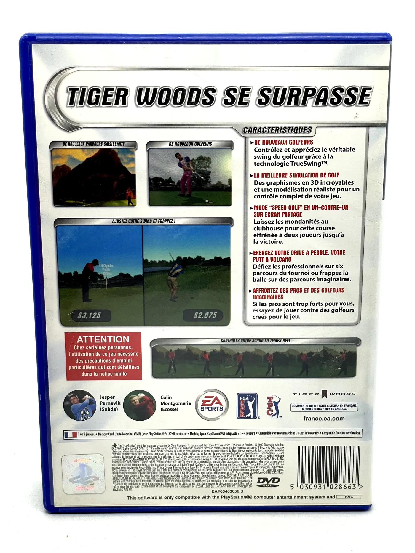 Tiger Woods PGA Tour 2002 PS2 (FR)