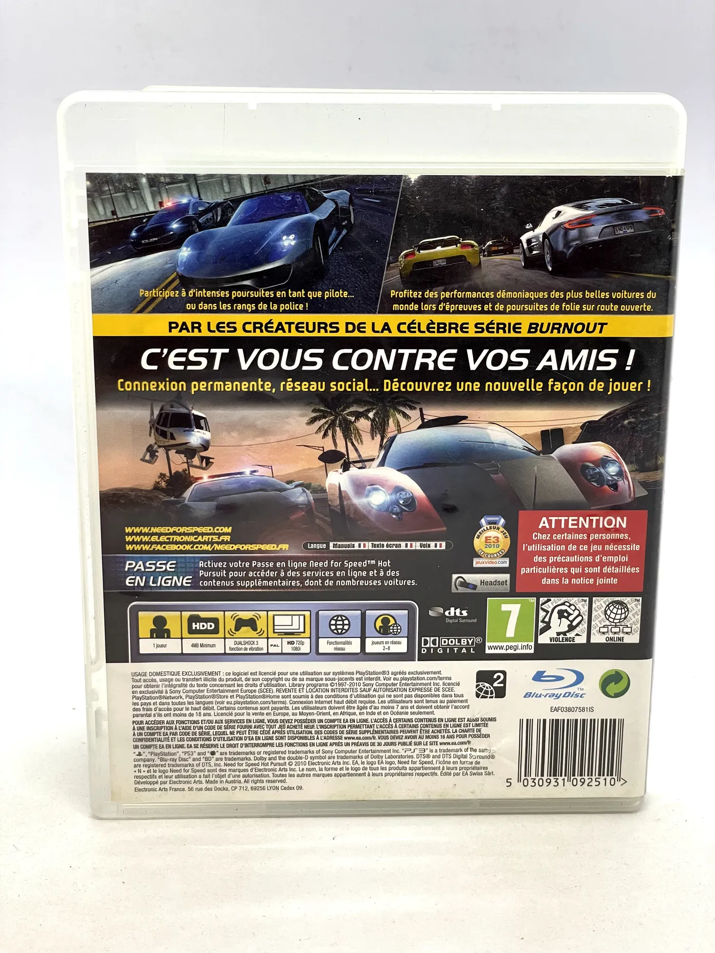 Need for Speed Hot Pursuit PS3
