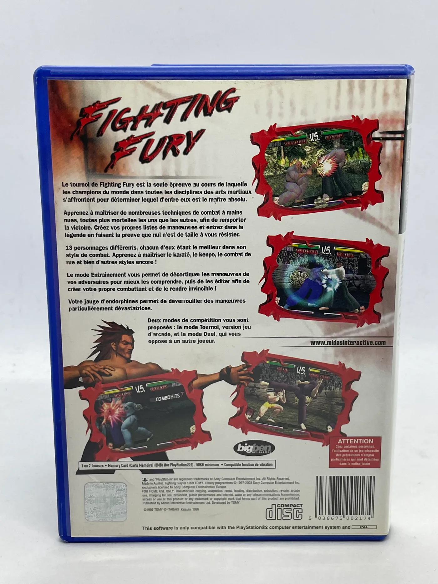 Fighting Fury PS2
