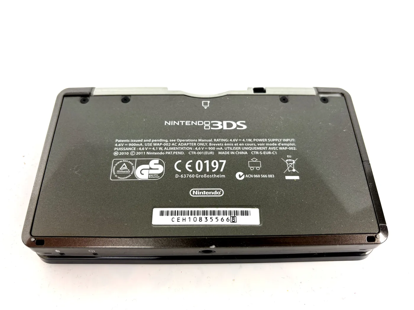 Nintendo 3DS Black Console + Charger Set