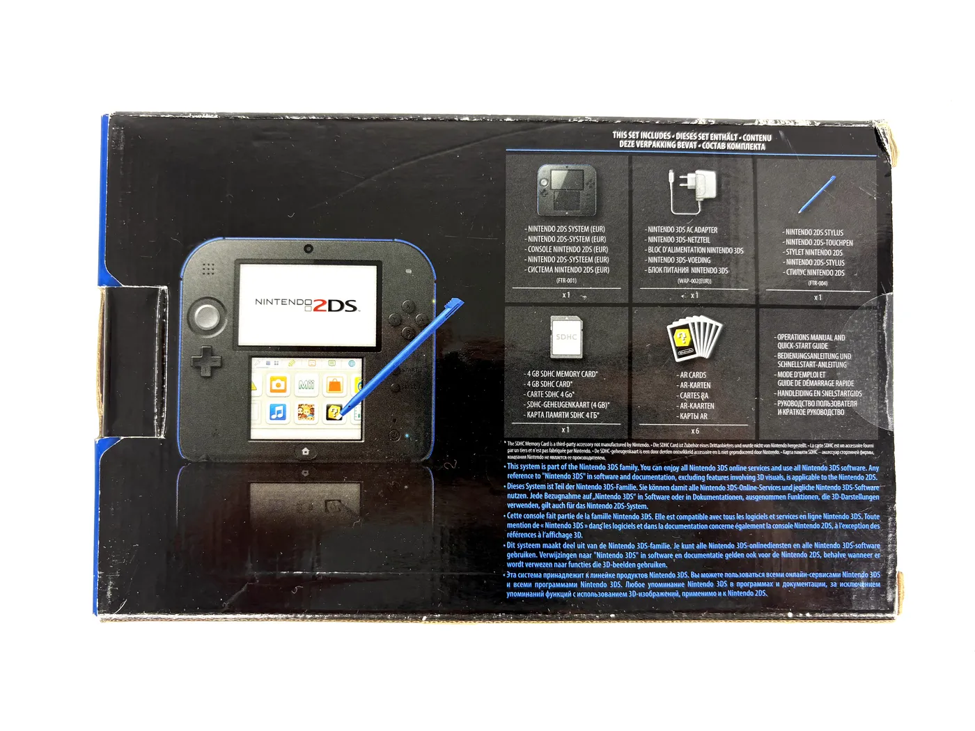 Nintendo 2DS Black + Blue Console Complete