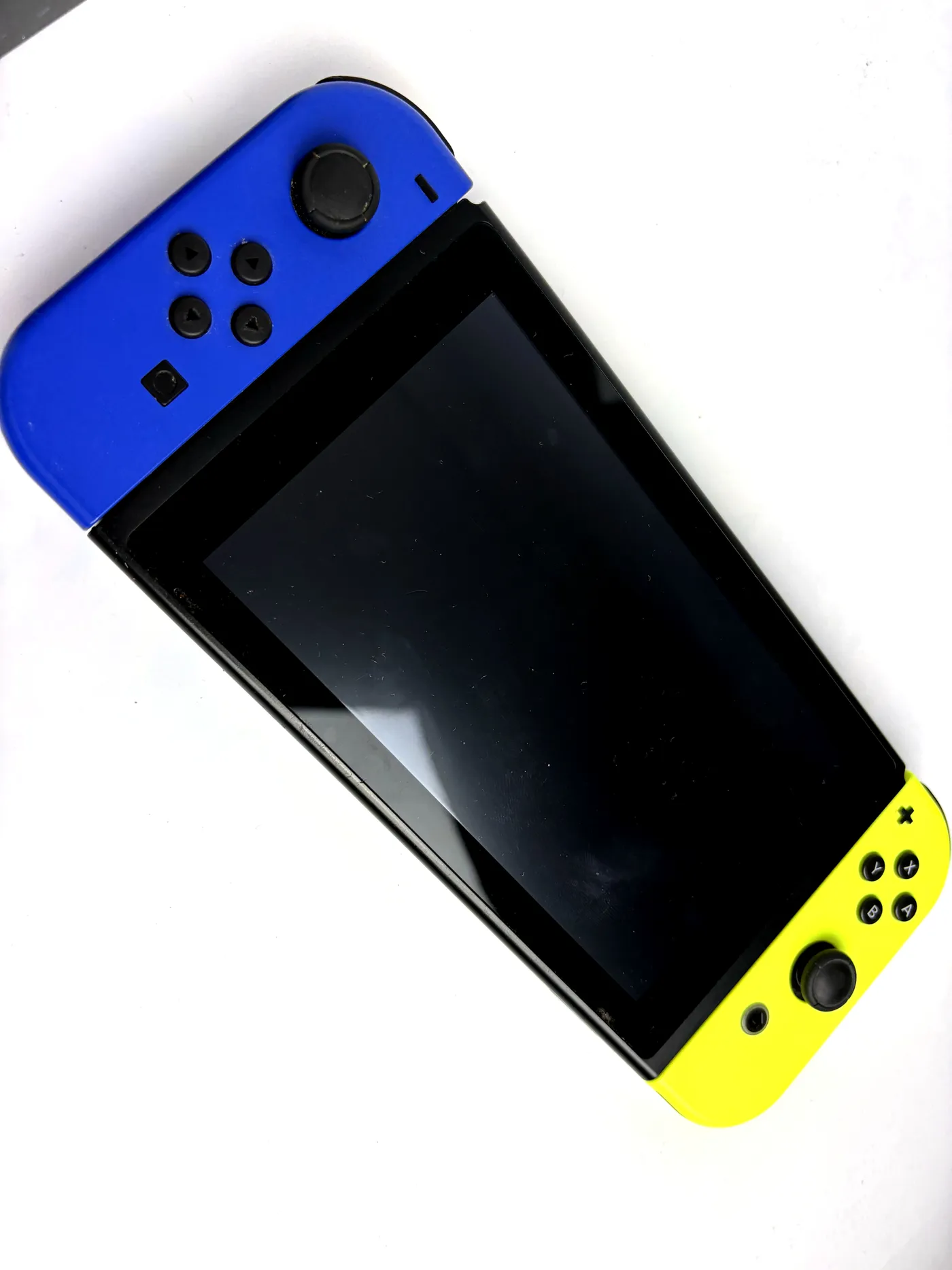 Nintendo Switch V2 Yellow + Blue Console Set