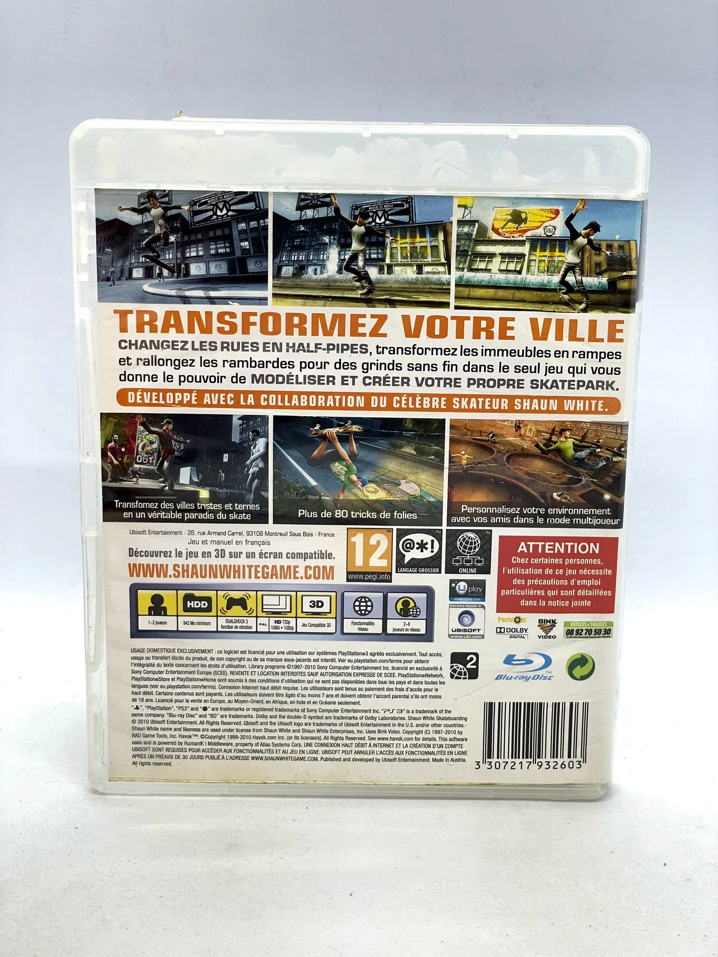 Shaun White Skateboarding PS3