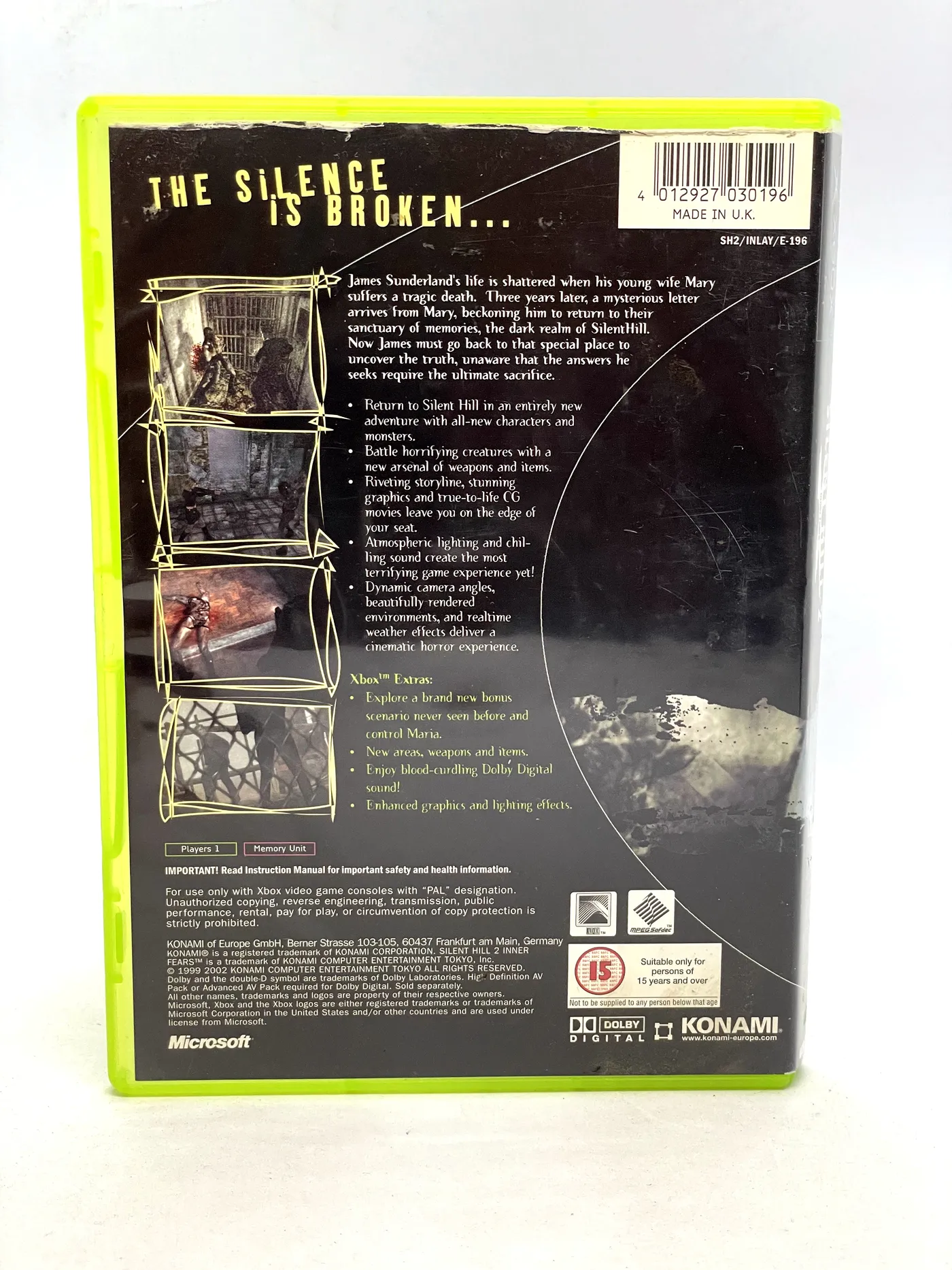 サイレントヒル2 最期の詩 公式ガイド XBOX ハガキ 攻略本 最後の詩