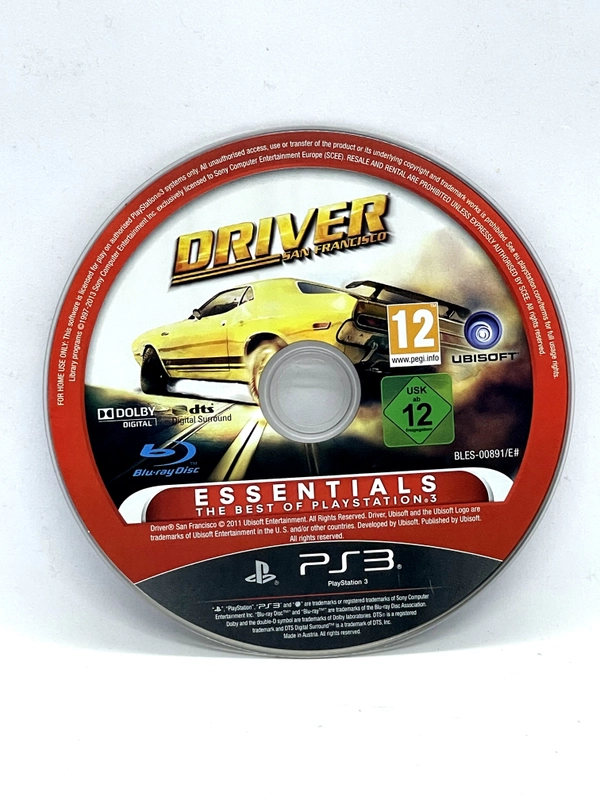 Driver San Francisco Sur PS3 (PAL) – Promo Presse En Bon état