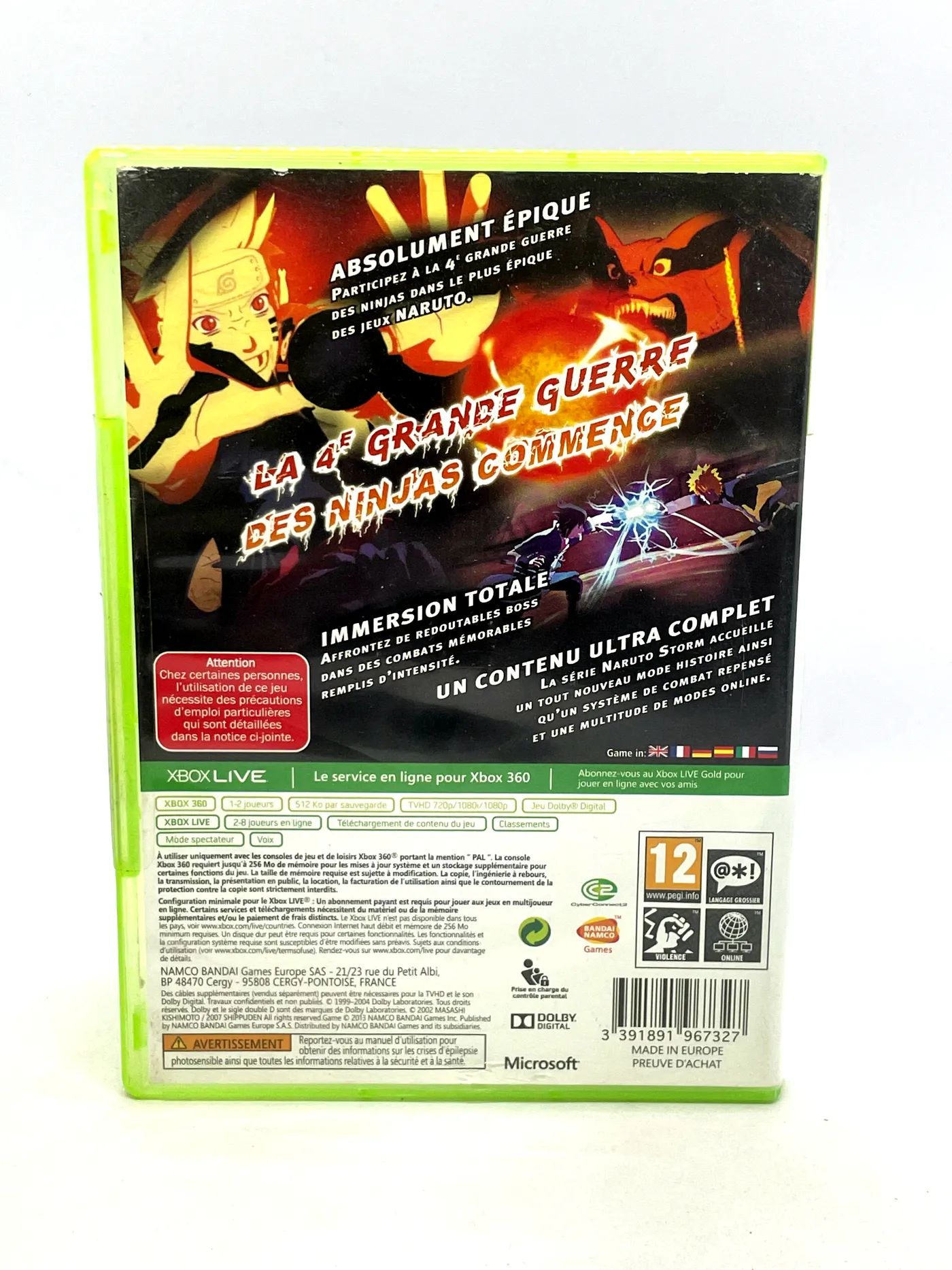 Trader Games - NARUTO SHIPPUDEN ULTIMATE NINJA STORM 3 XBOX 360 PAL-FR OCCASION on Xbox 360