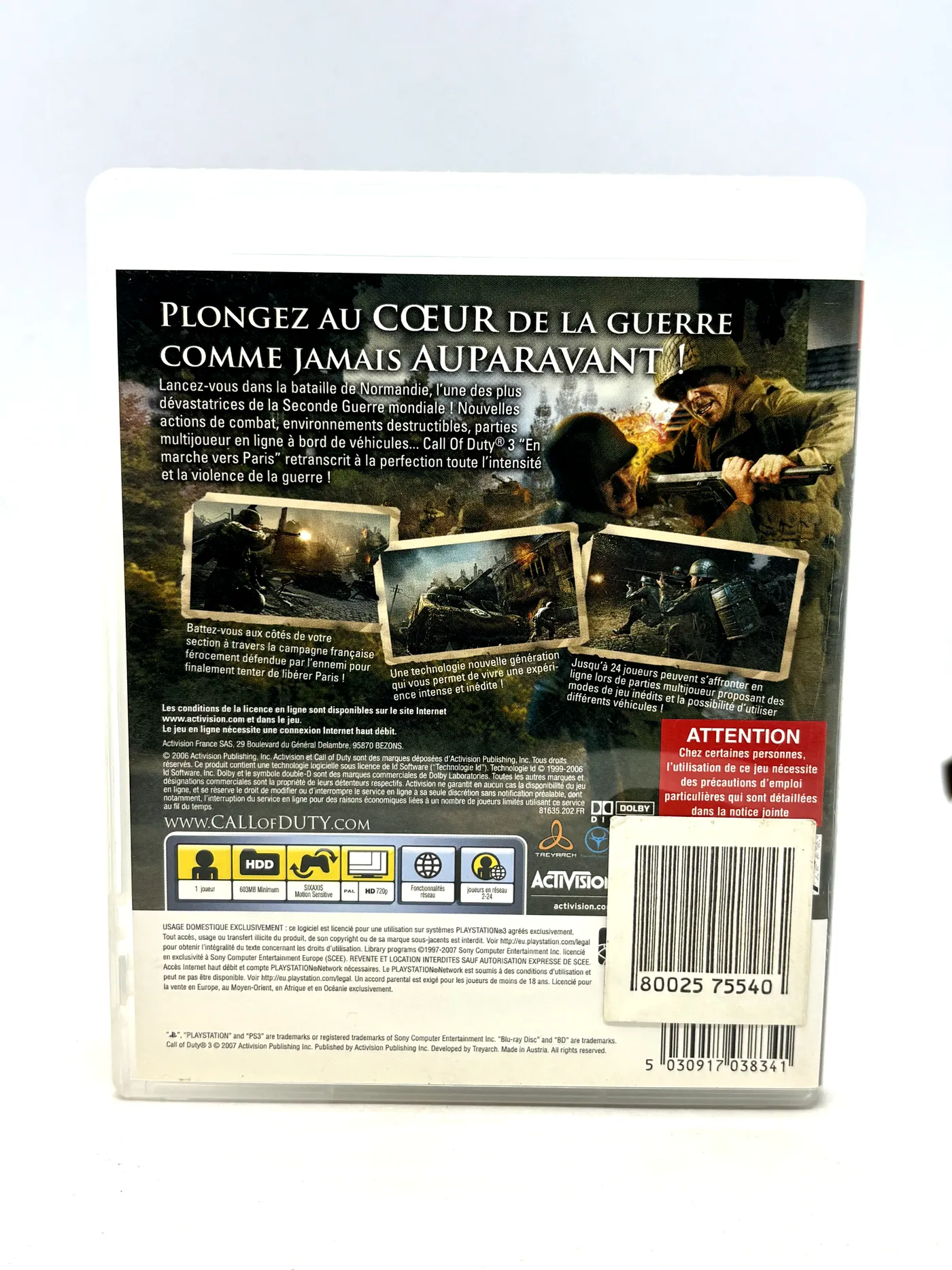 Call of Duty 3 PS3 (FR)