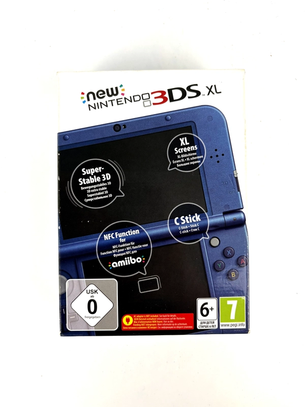 Nieuwe Nintendo 3DS XL-console in metallic blauw, compleet (IPS