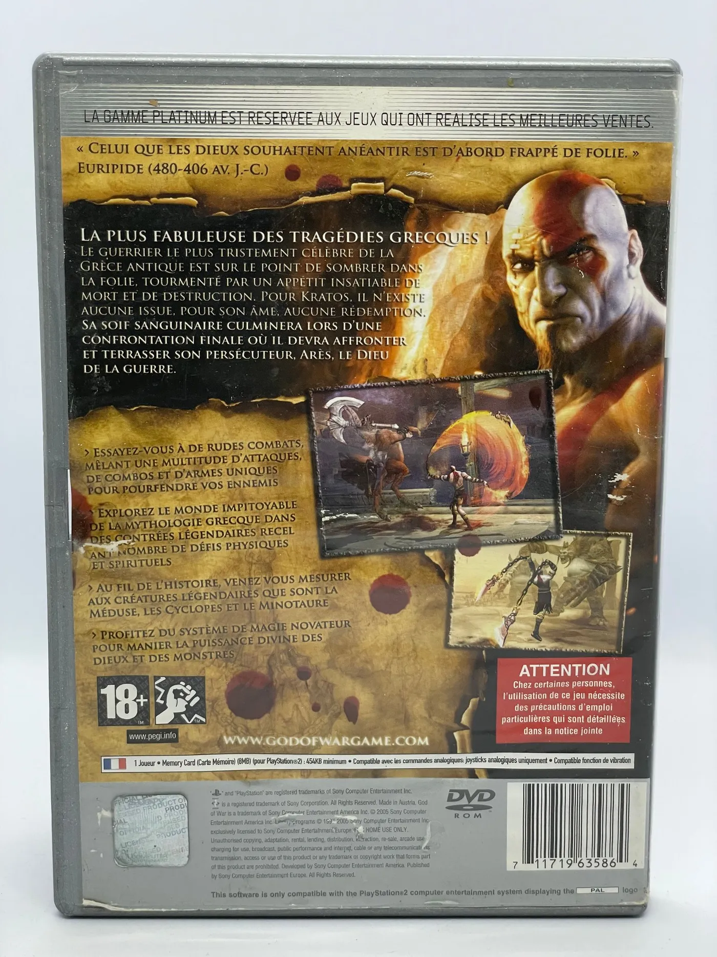 AnnonceGod of War- Ps2 - - Jeux vidéo