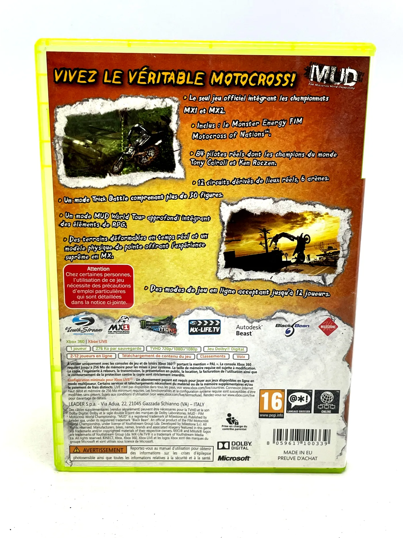 Mud FIM Motocross World Championship Xbox 360