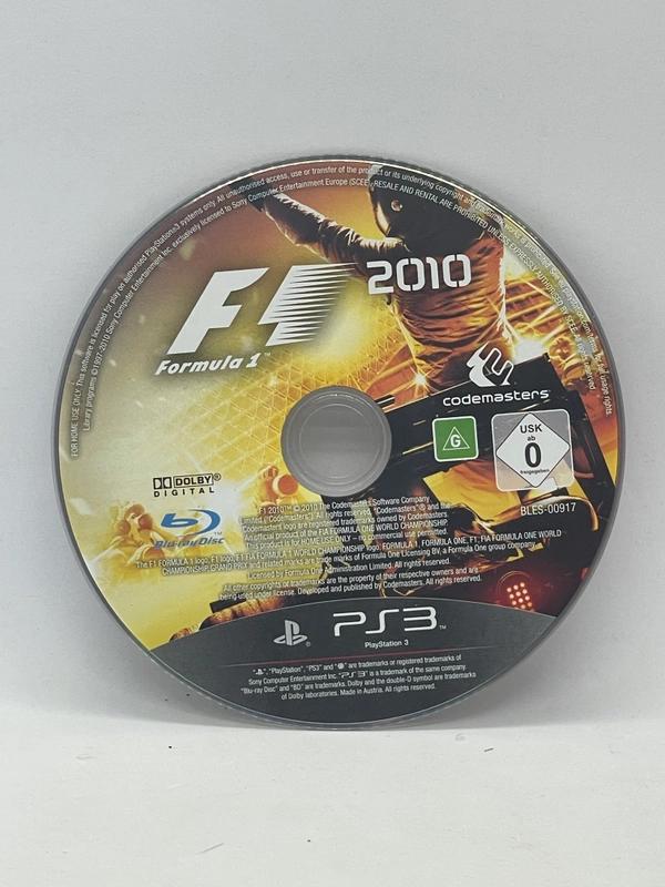 Jeu PS3 F1 2010 – Édition Complète Avec Manuel – État Bon, Codemasters, Jeu De Course