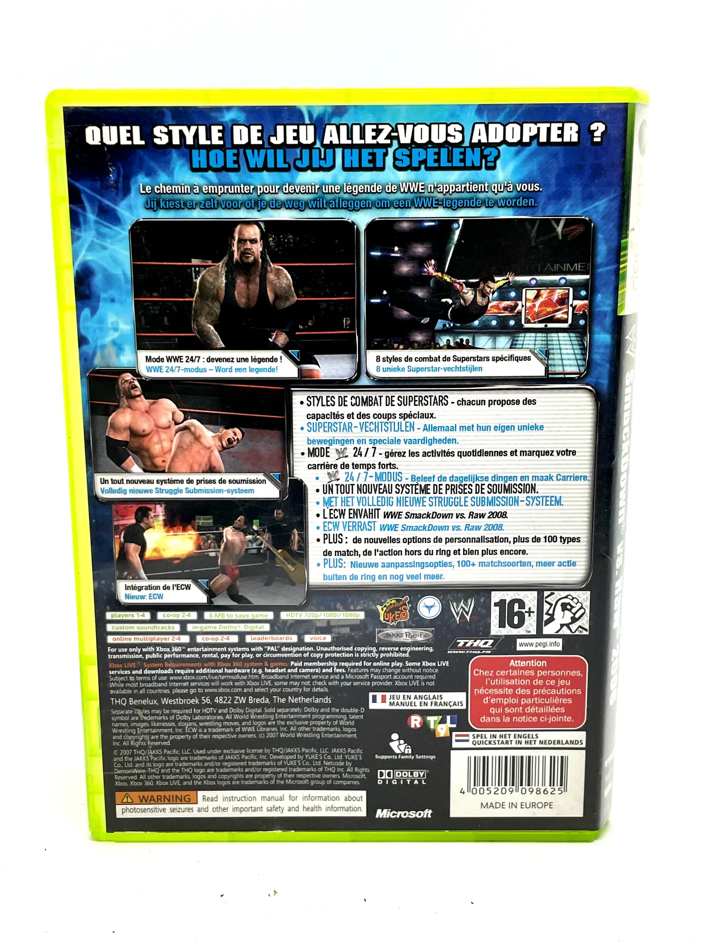 WWE Smackdown vs Raw 2008 Xbox 360