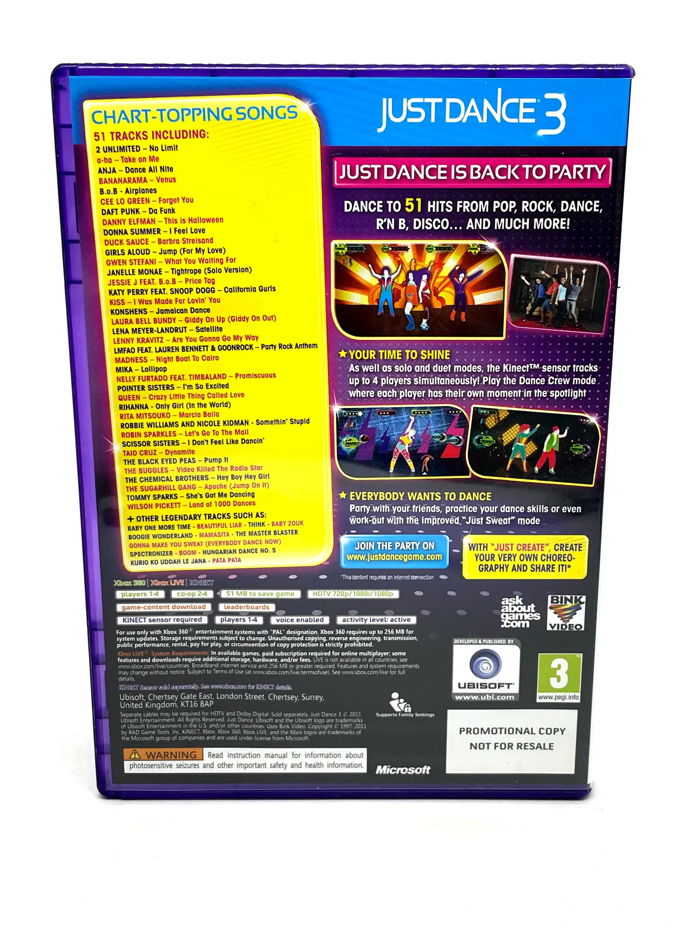Just Dance 3 PROMO Xbox 360