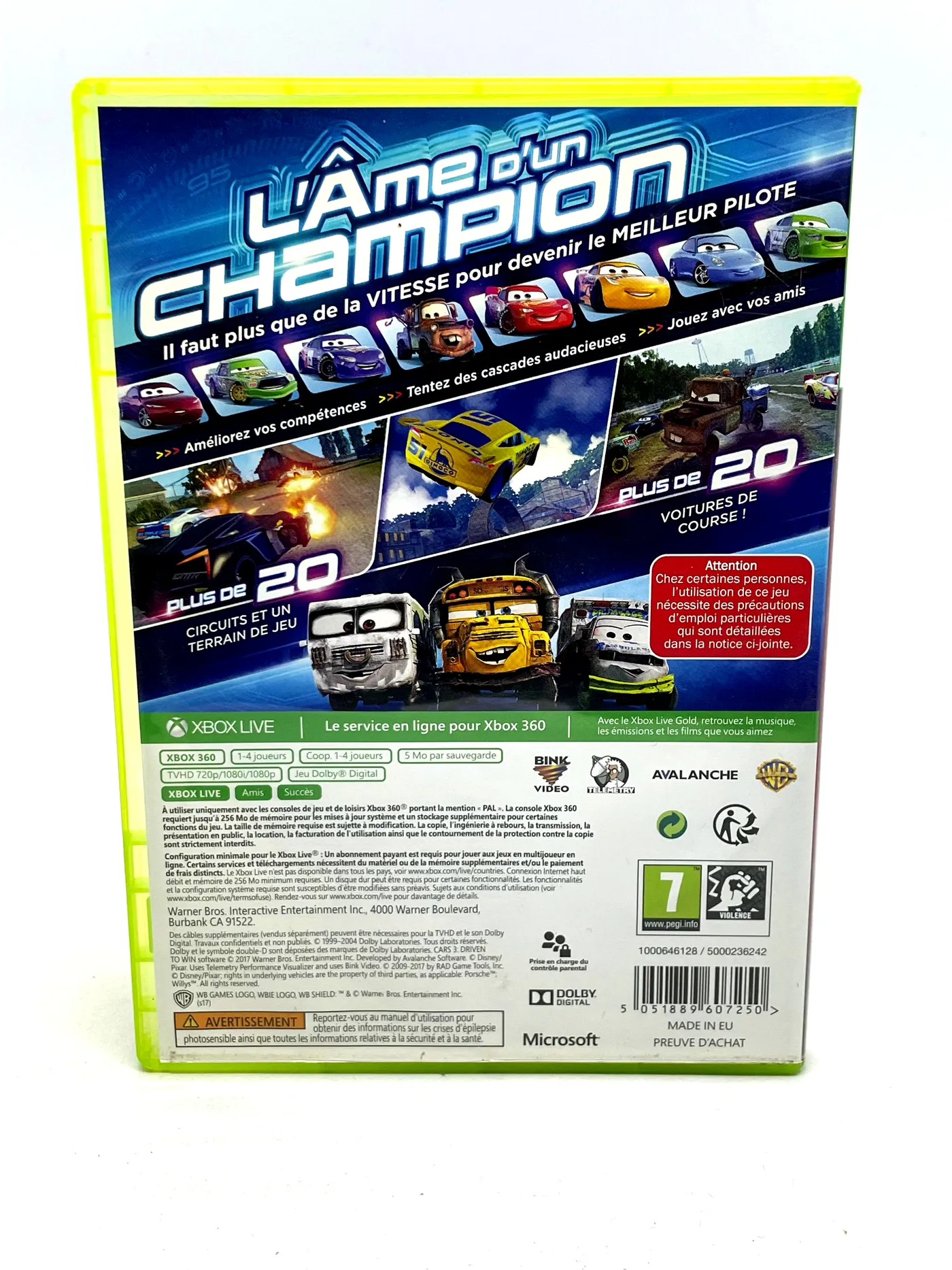 Cars 3 Driven to Win Xbox 360