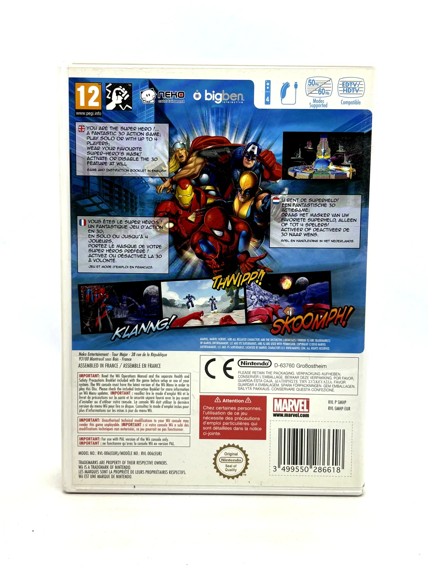 Marvel Super Heroes 3D Grandmaster's Challenge Nintendo Wii