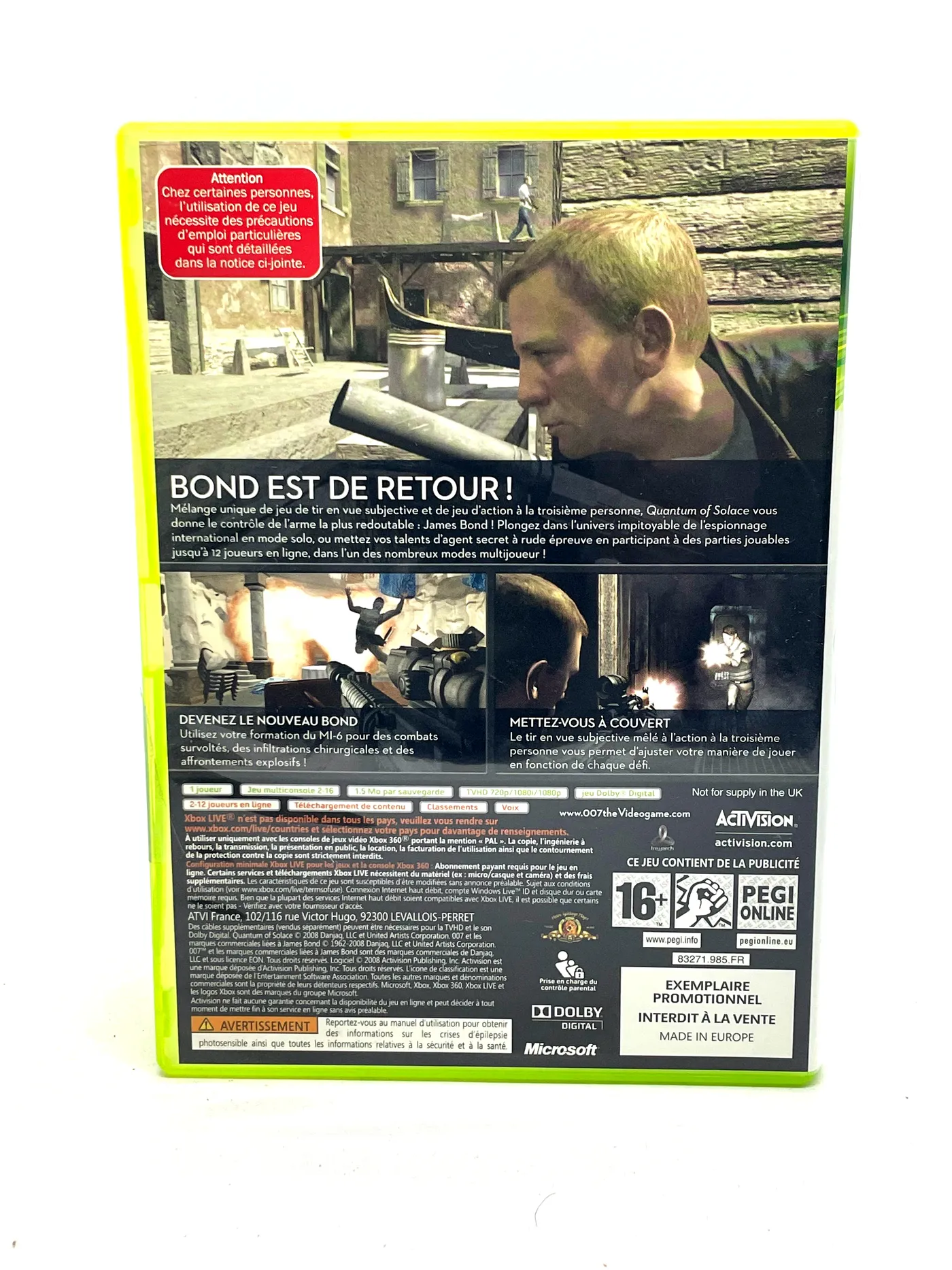 007 Quantum of Solace PROMO Xbox 360