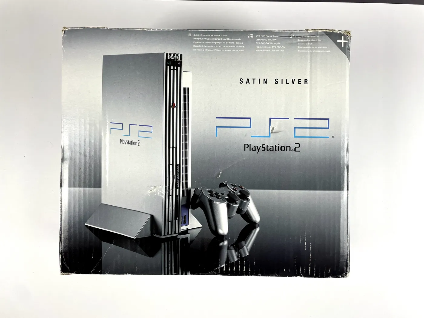 PlayStation 2 PS2 Satin Silver Console SCPH-50004 Complete