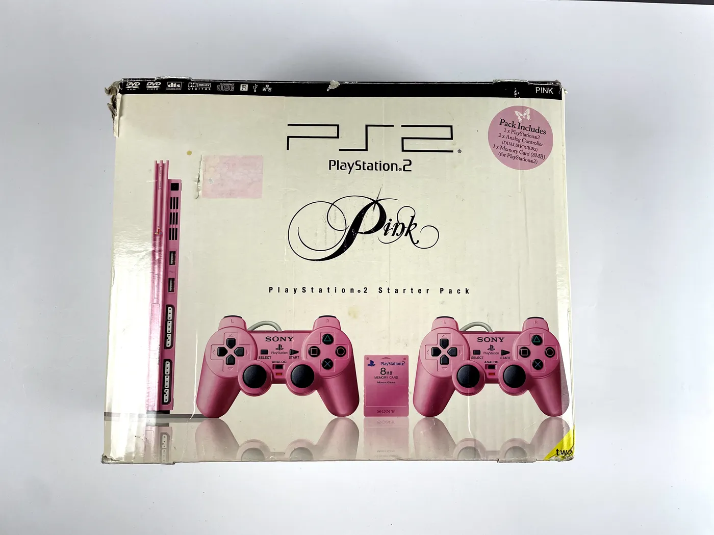 PlayStation 2 PS2 Slim Pink Console SCPH-77004 + Cardboard PlayStation 2 PS2 Slim Pink Console SCPH-77004 + Cardboard