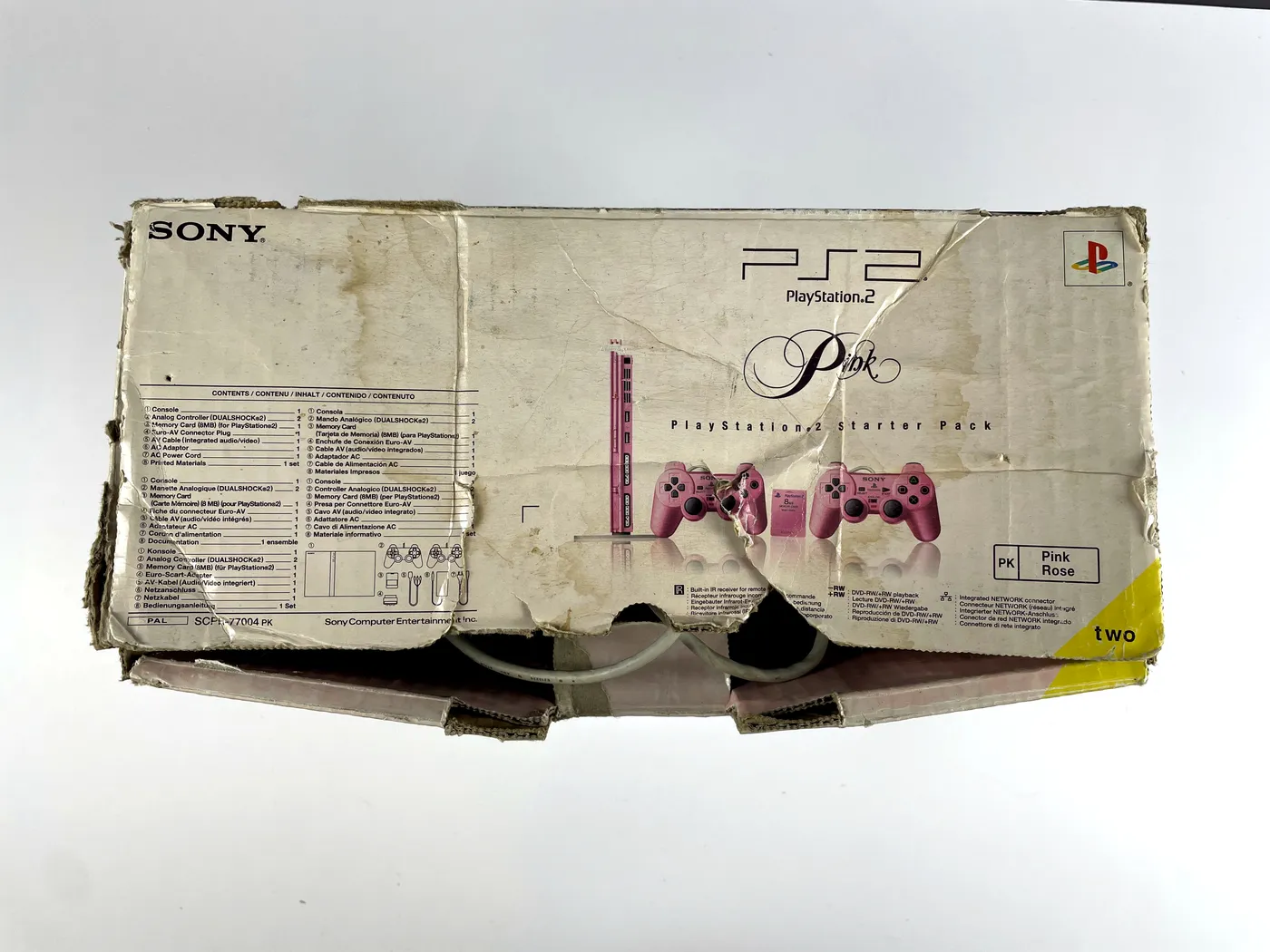 PlayStation 2 PS2 Slim Pink Console SCPH-77004 + Cardboard PlayStation 2 PS2 Slim Pink Console SCPH-77004 + Cardboard