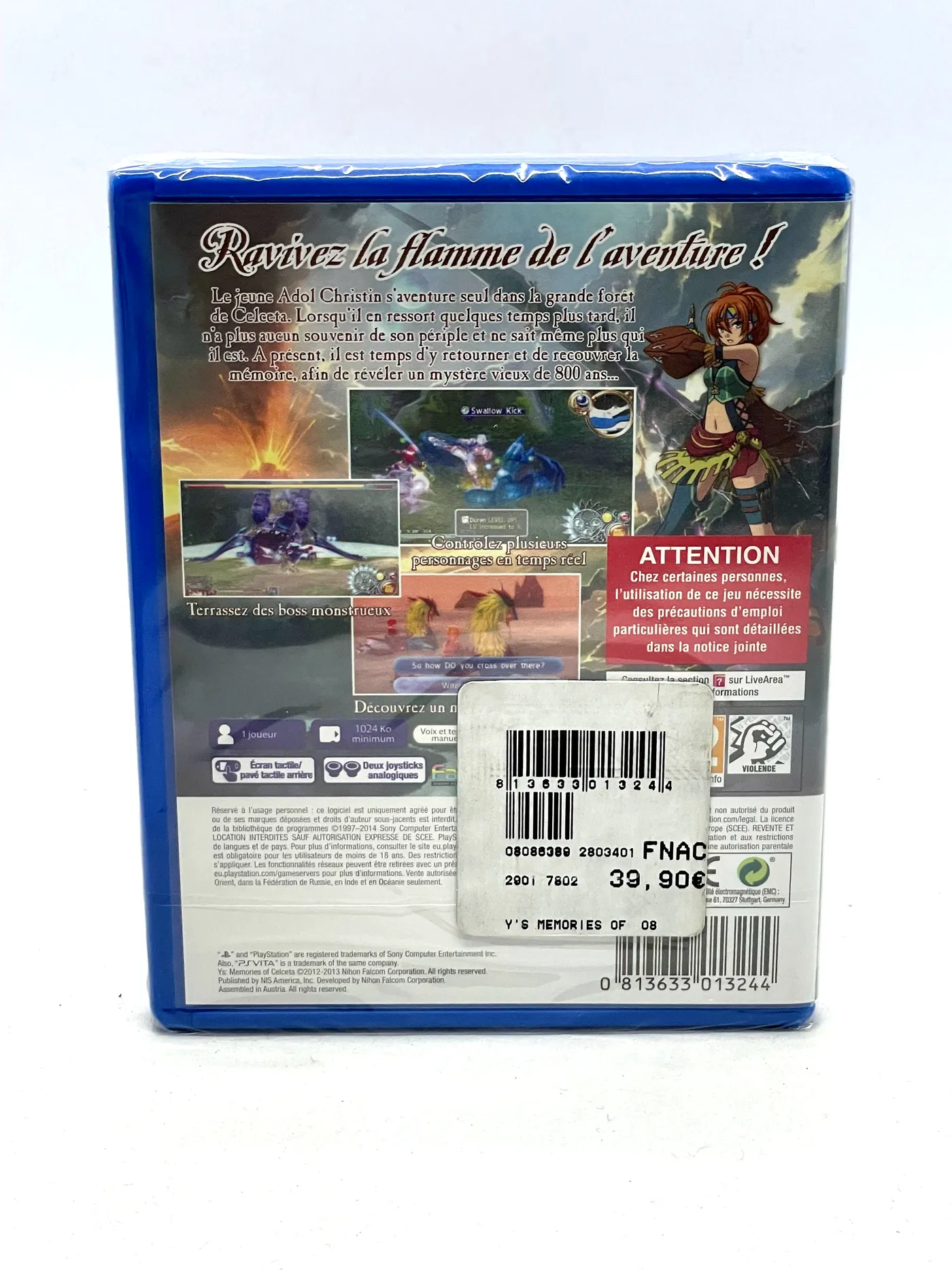 Ys Memories of Celceta PS Vita (New & Sealed)