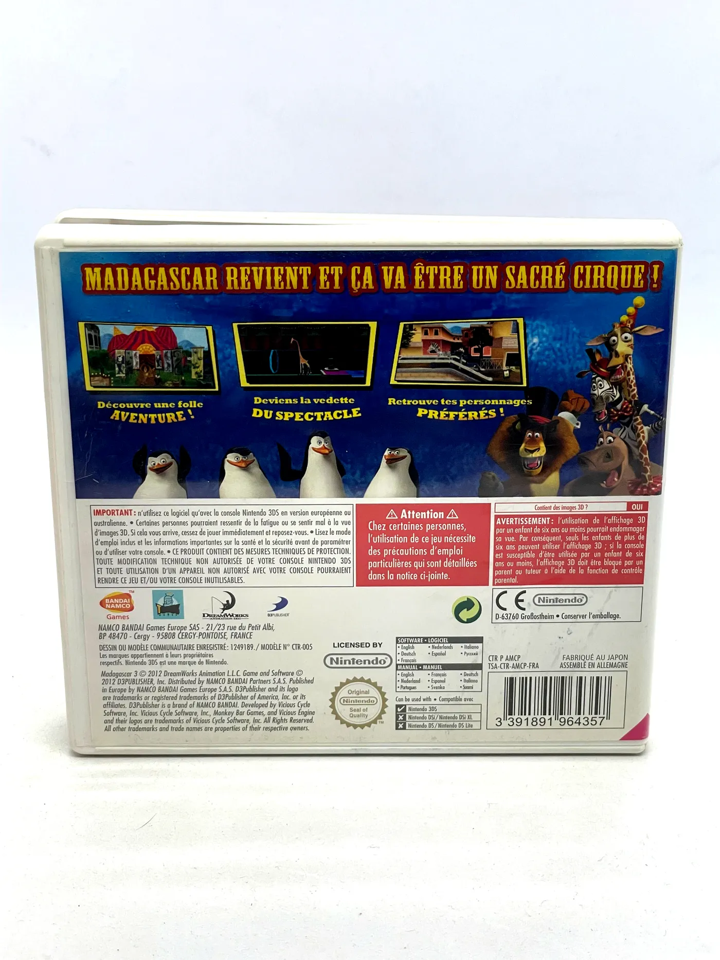 Madagascar 3 Europe's Most Wanted Nintendo 3DS