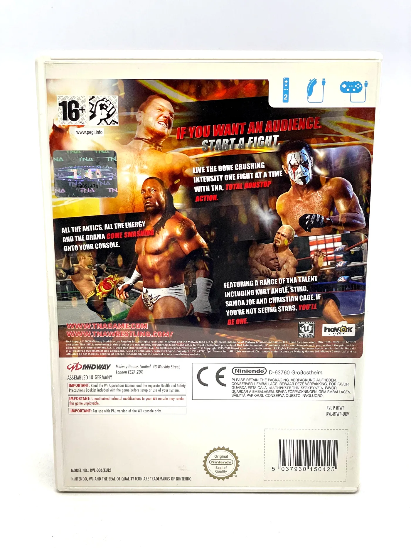 TNA Impact Total Nonstop Action Wrestling Nintendo Wii