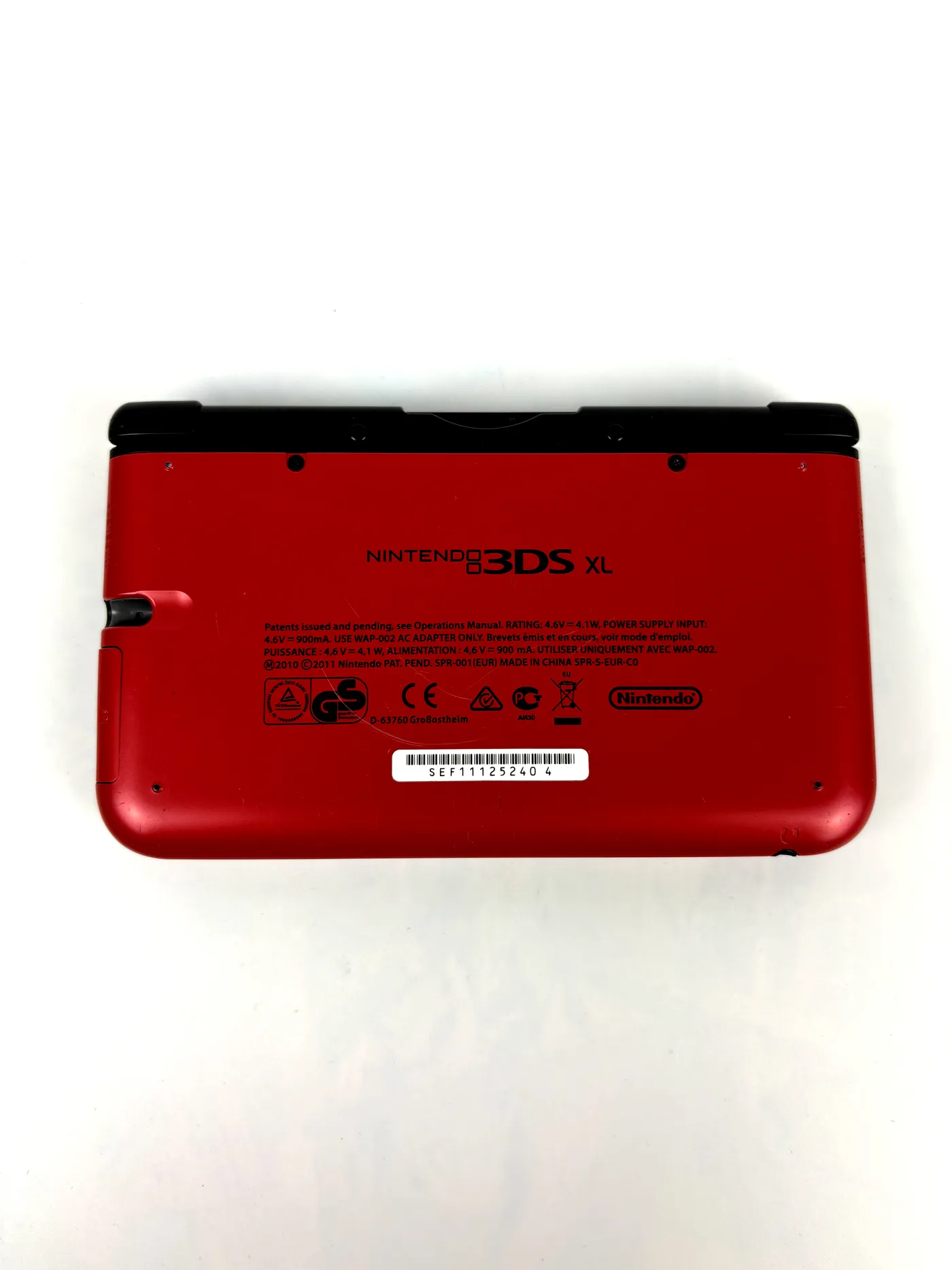 Nintendo 3DS XL Red Console + Charger