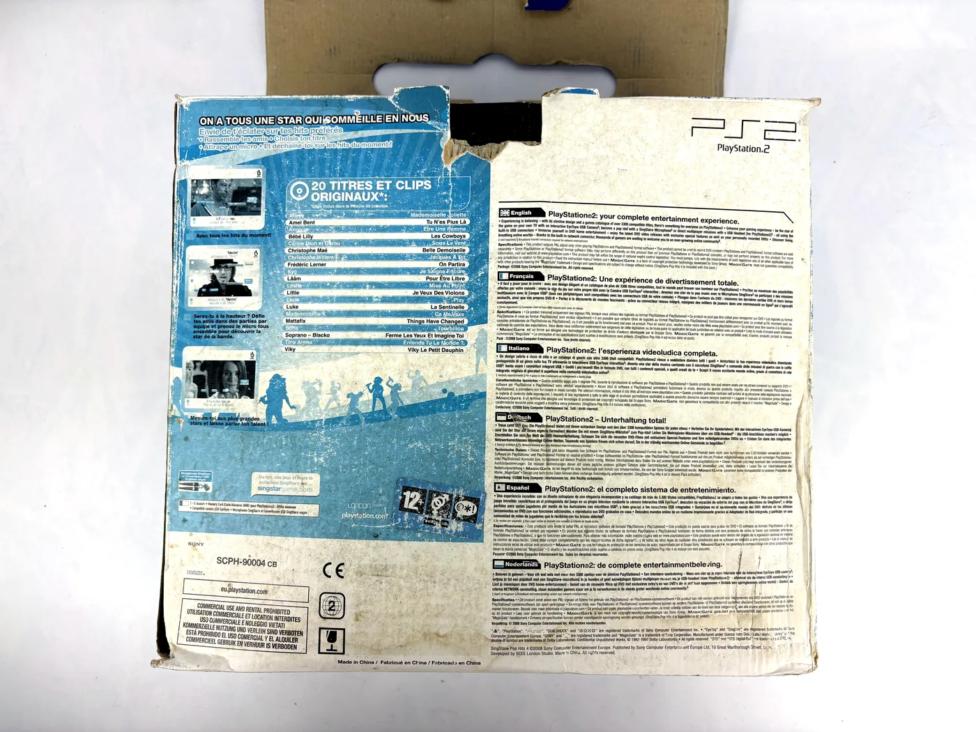 PlayStation 2 PS2 Slim Console Singstar Pop Hits 4 Pack SCPH-90004 Set