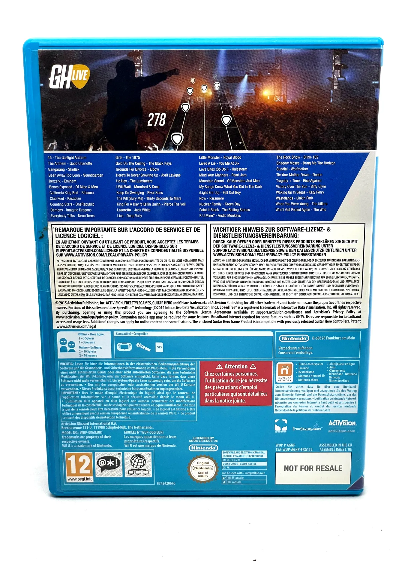 Guitar Hero Live Nintendo Wii U