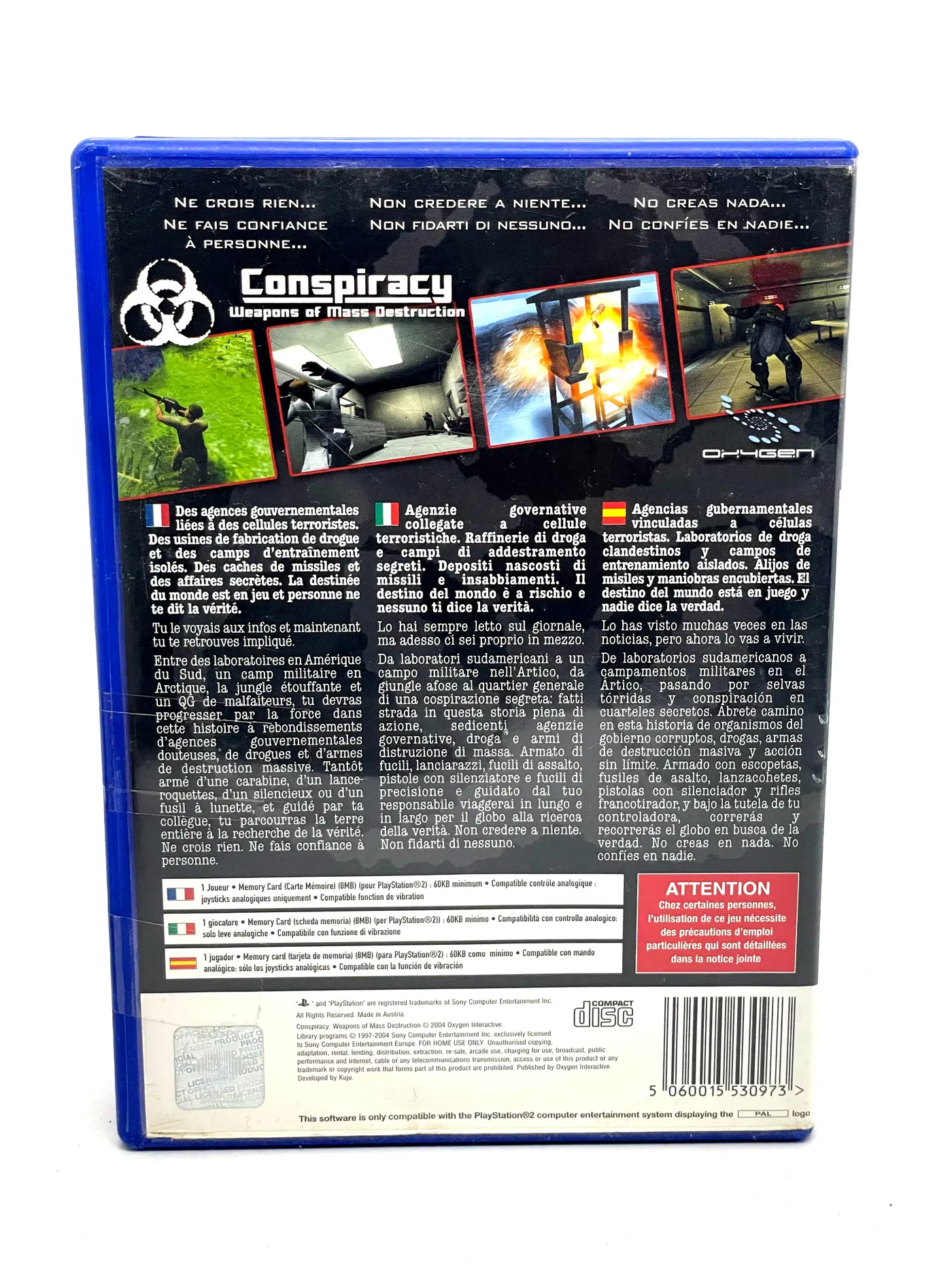 Conspiracy Weapons of Mass Destruction PS2