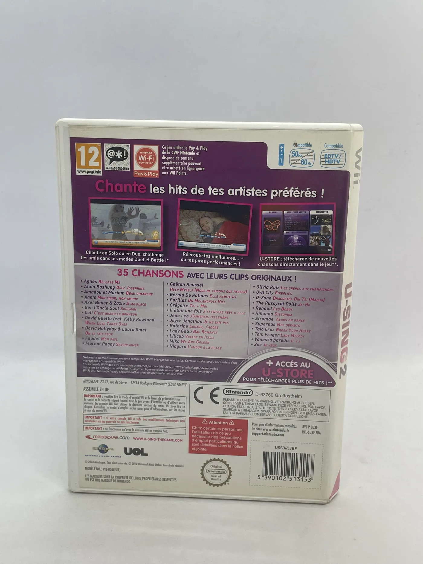 U-Sing 2 Nintendo Wii (FR)