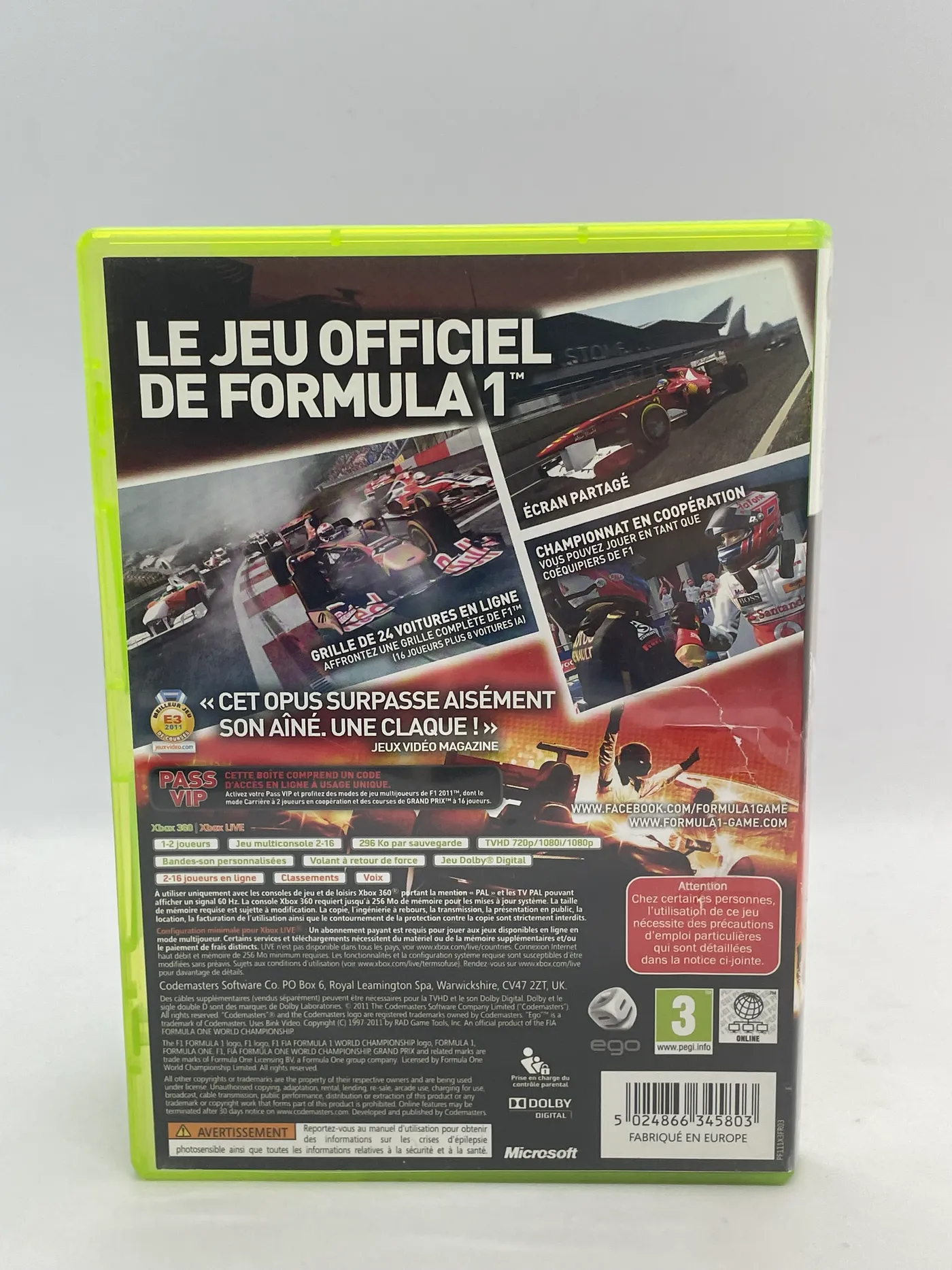 Formula 1 2011 Xbox 360