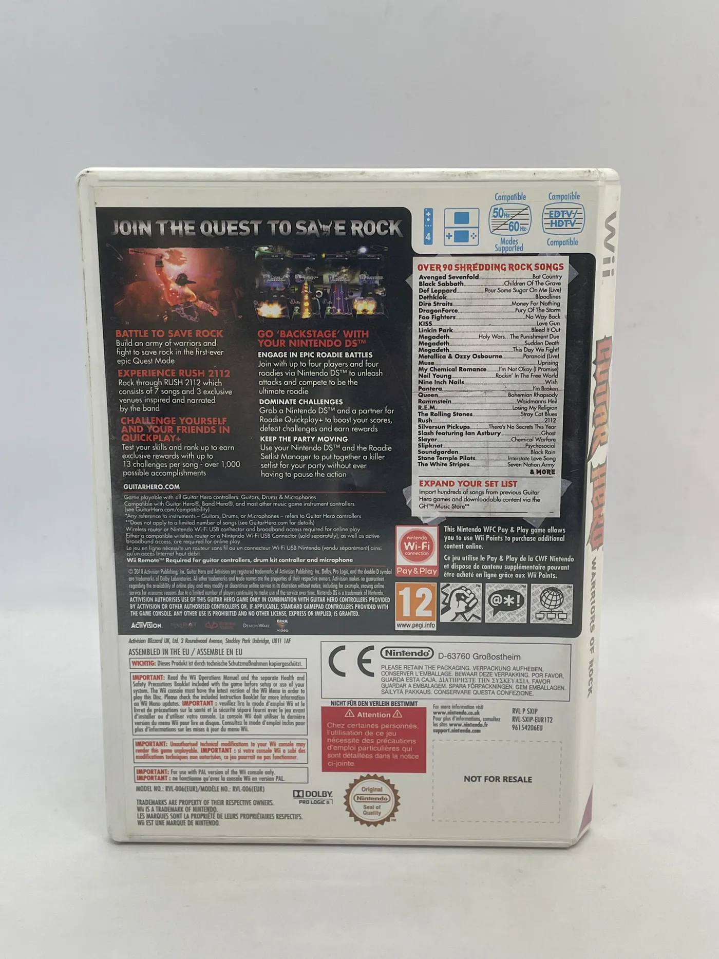 Guitar Hero Warriors of Rock Nintendo Wii