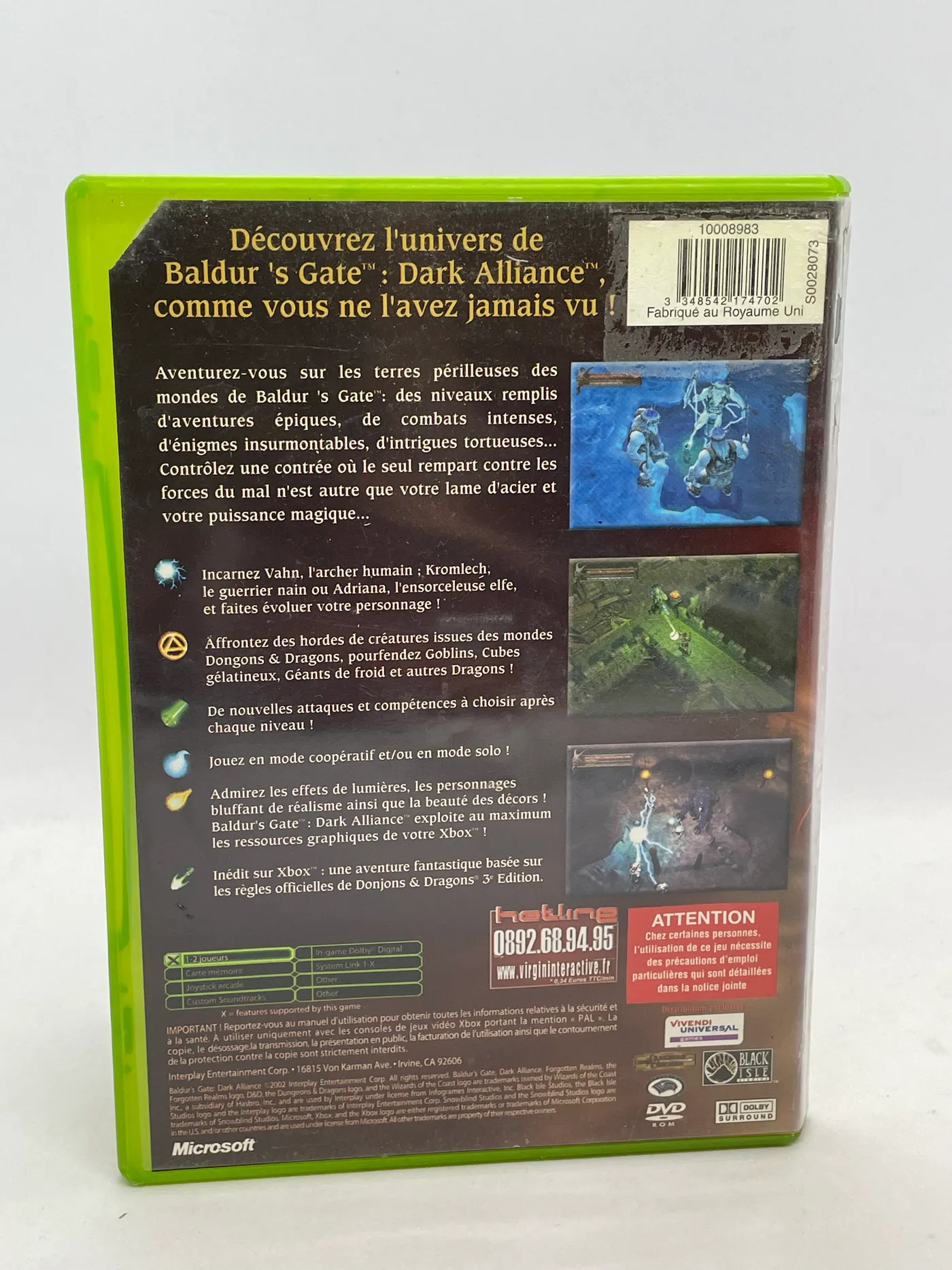 Baldur's Gate Dark Alliance Xbox