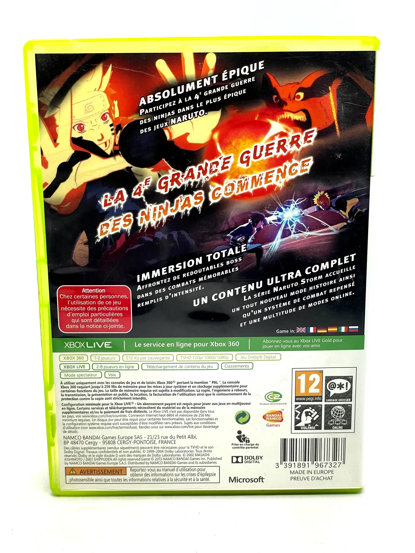 Naruto Shippuden Ultimate Ninja Storm 3 Xbox 360