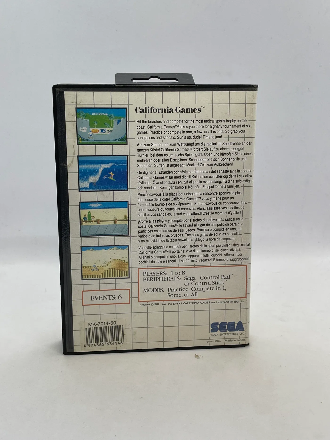SEGA California Games Sega Master System