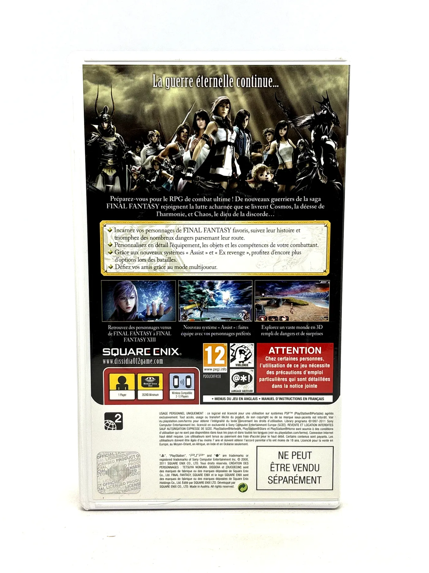 DISSIDIA 012[duodecim] Final Fantasy PSP