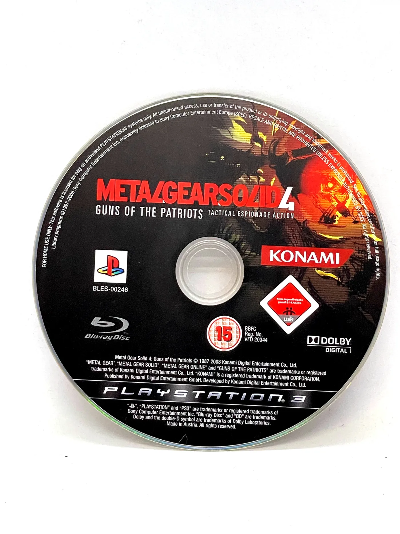 Metal Gear Solid 4 PS3 (game only)