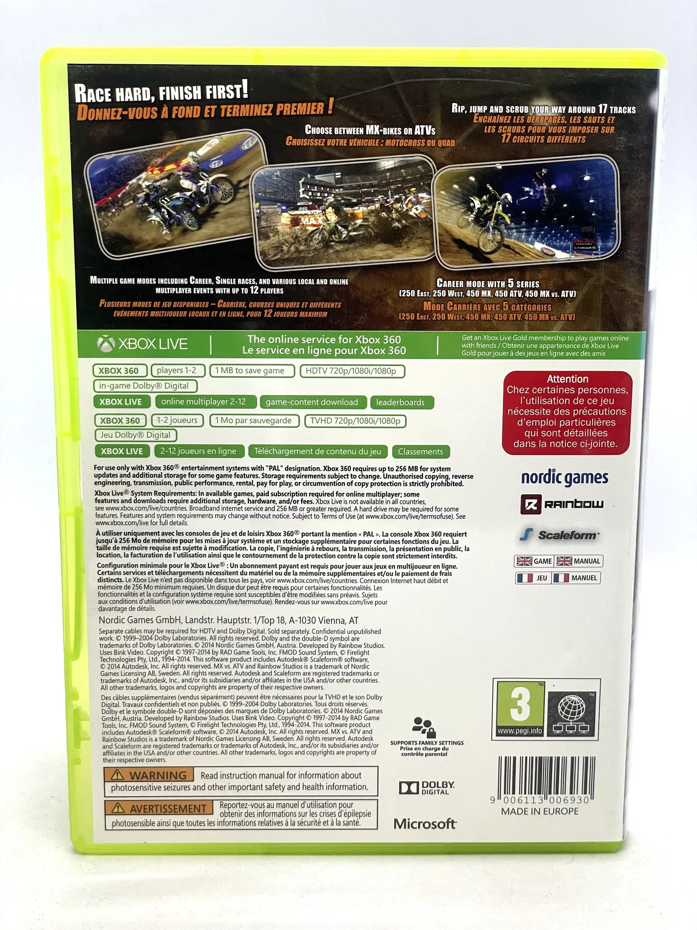 MX vs ATV Supercross Xbox 360